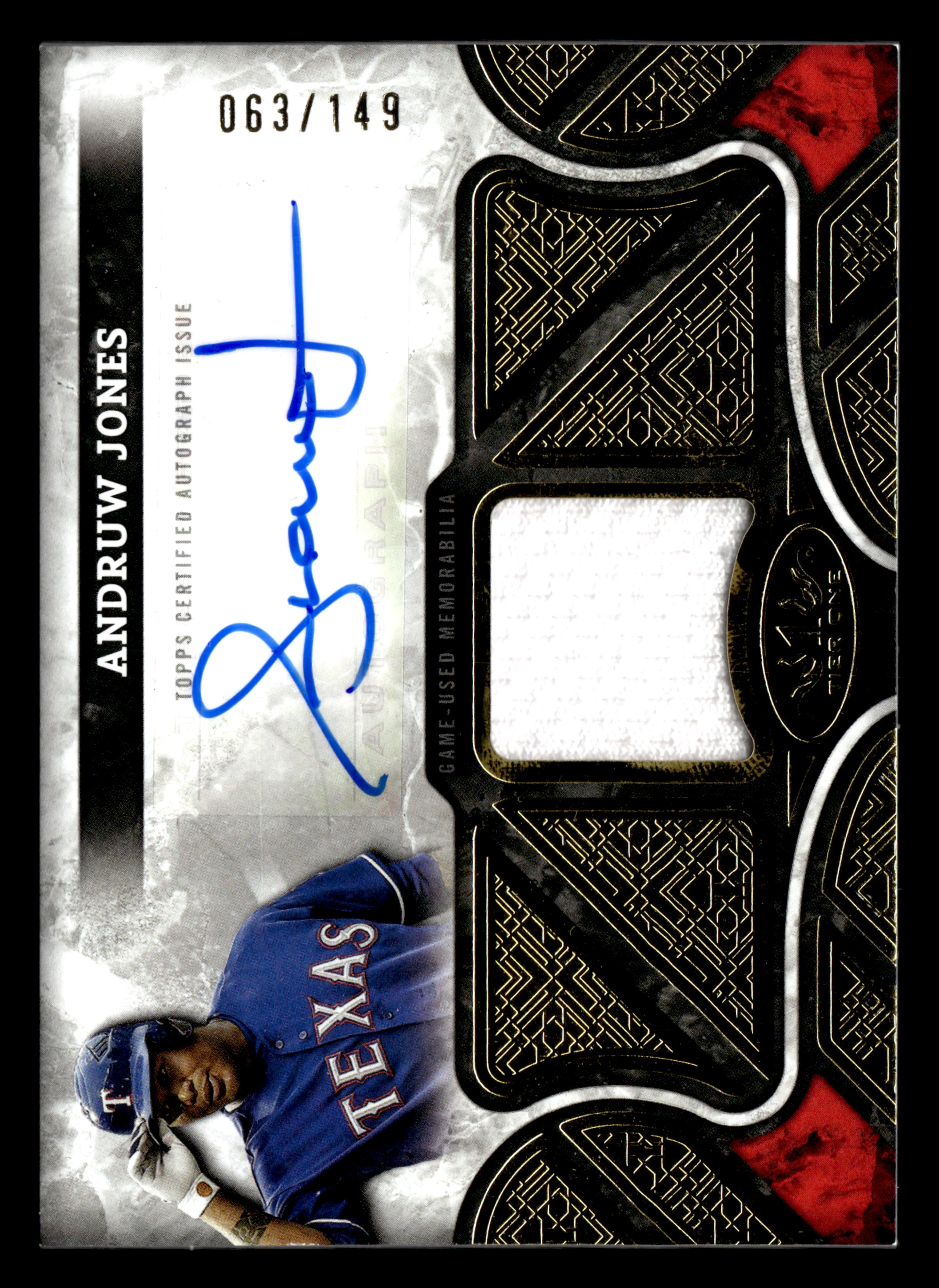 2025 Topps Tier One #AT1R-AJ Andruw Jones Tier One Autographed Relics /149