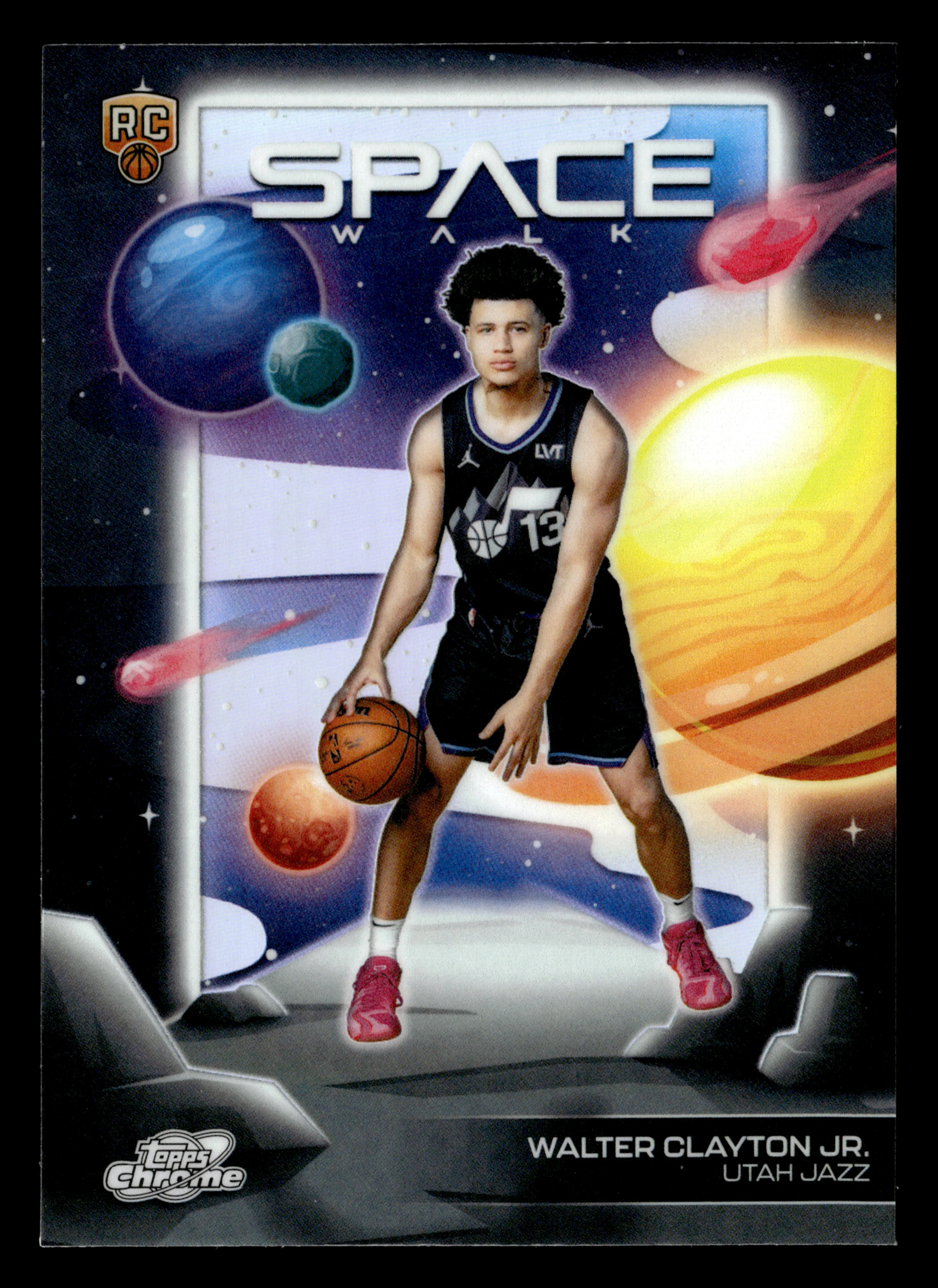 2025/26 Topps Chrome Cosmic SW-10 Walter Clayton Jr Space Walk Refractor