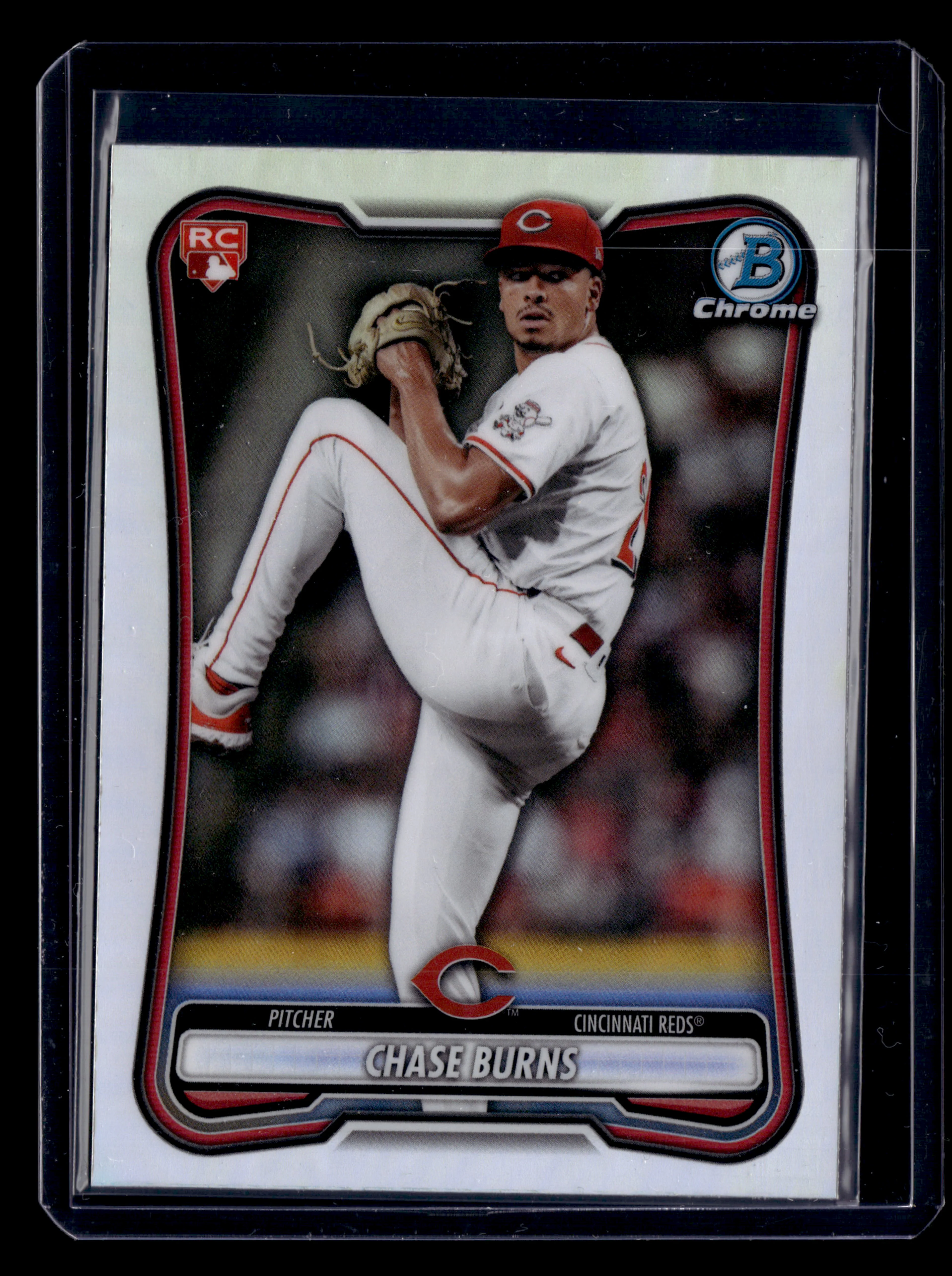 2026 Bowman #3 Chase Burns Rookie Red RC Logo