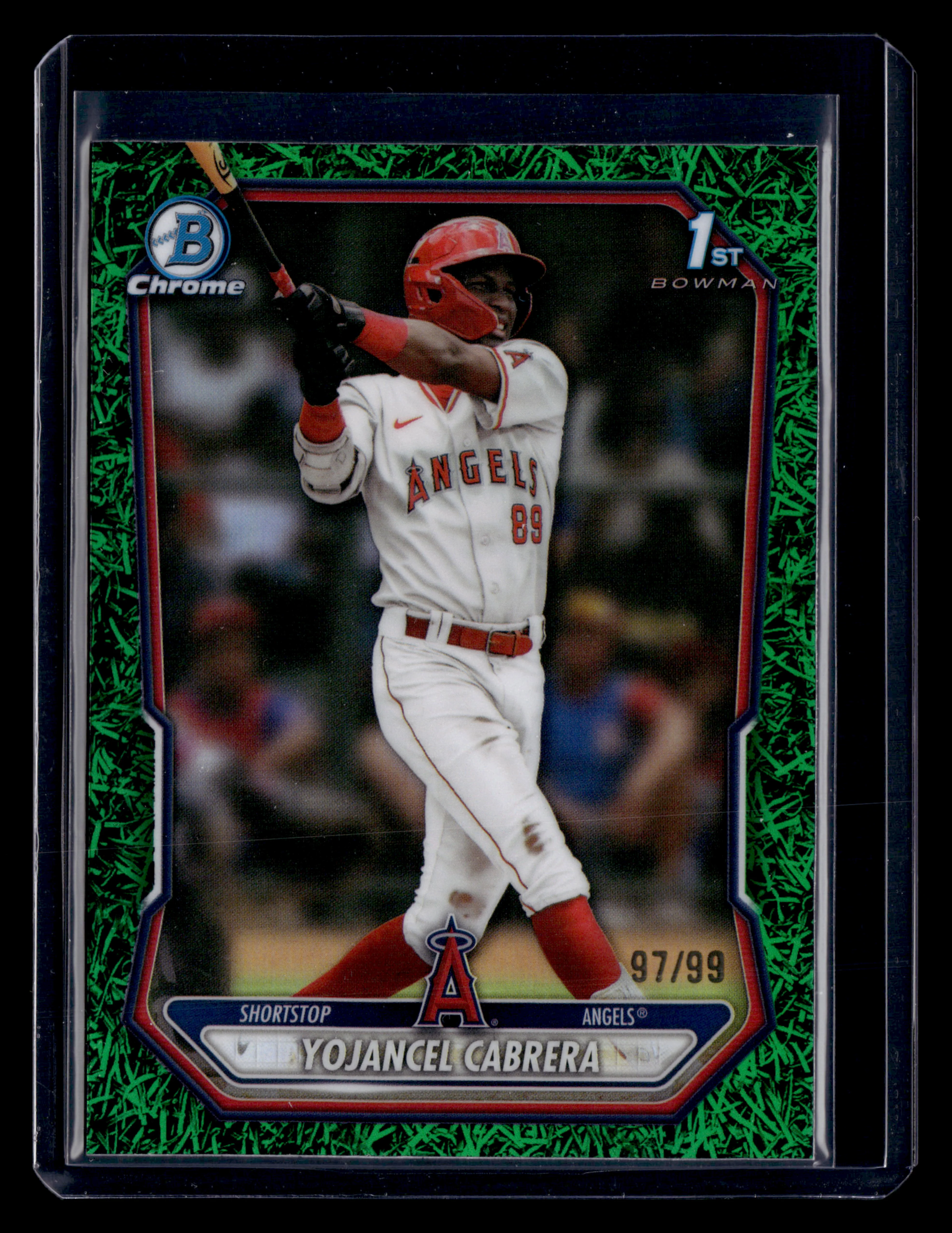 2026 Bowman #BCP-3 Yojancel Cabrera Chrome Prospects Green Grass Refractor #/99