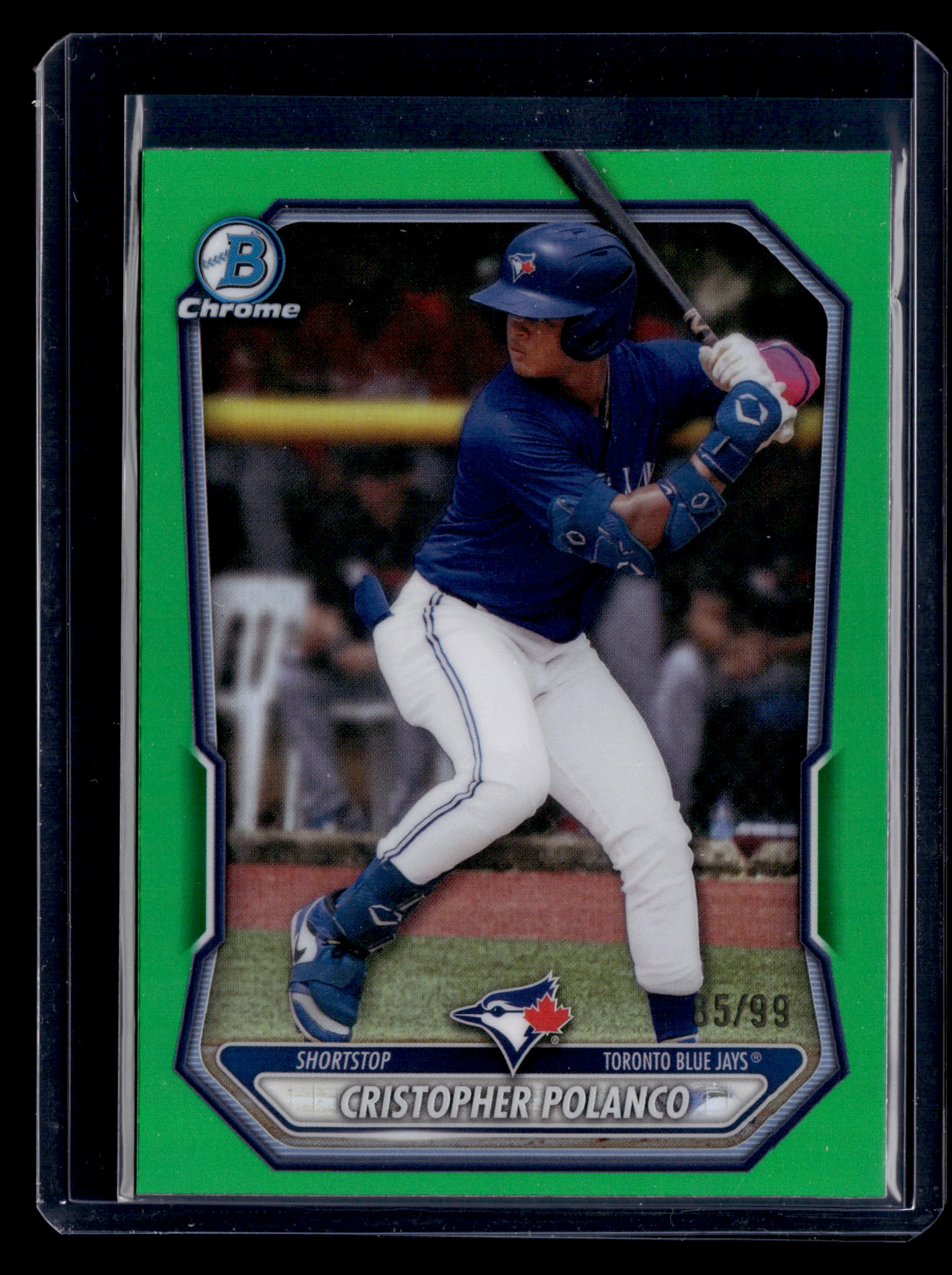 2026 Bowman #BCP-34 Cristopher Polanco Chrome Prospects Green Refractor #/99