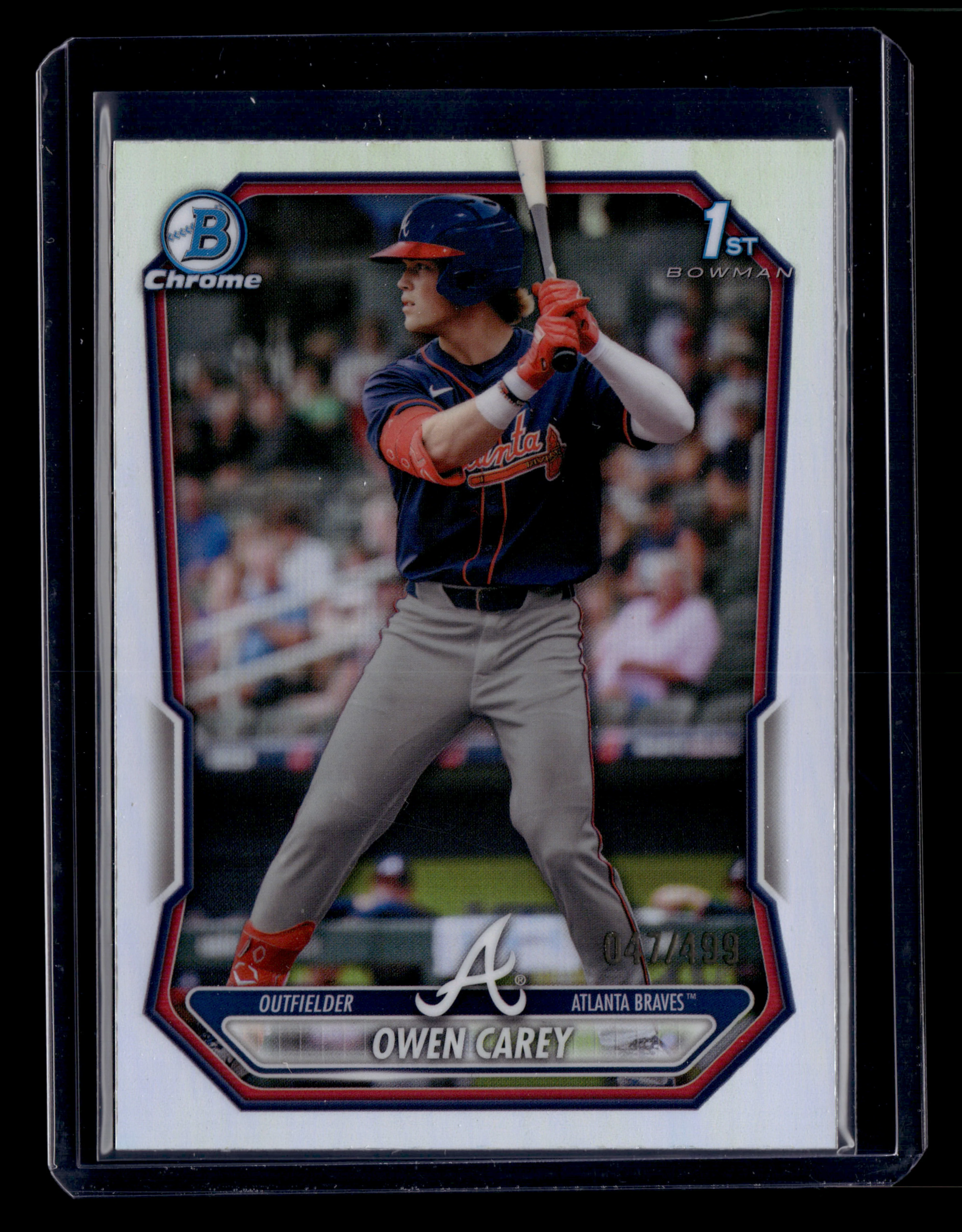 2026 Bowman #BCP-69 Owen Carey Chrome Prospects Refractor #/499