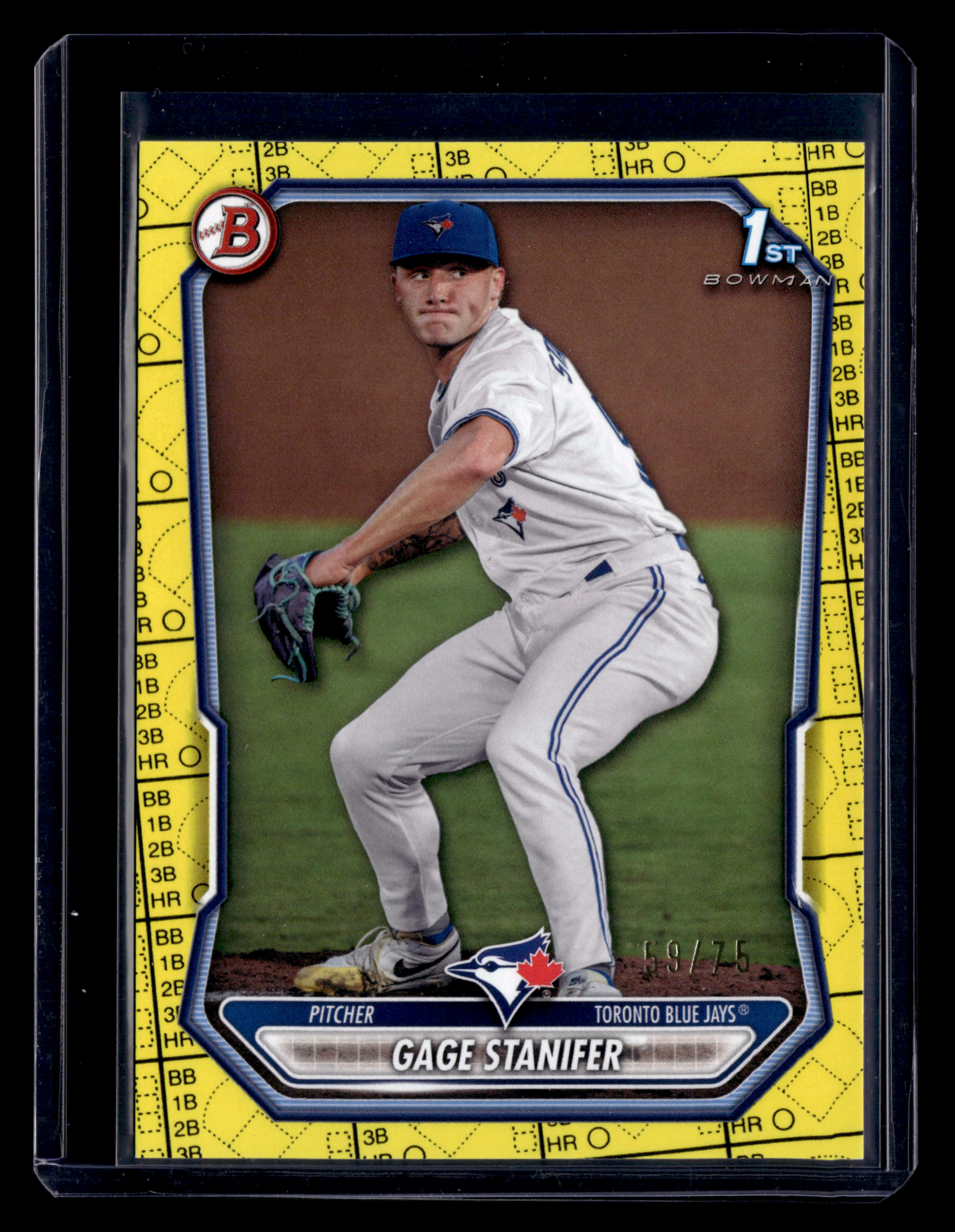 2026 Bowman #BP-37 Gage Stanifer Prospects Yellow Pattern #/75