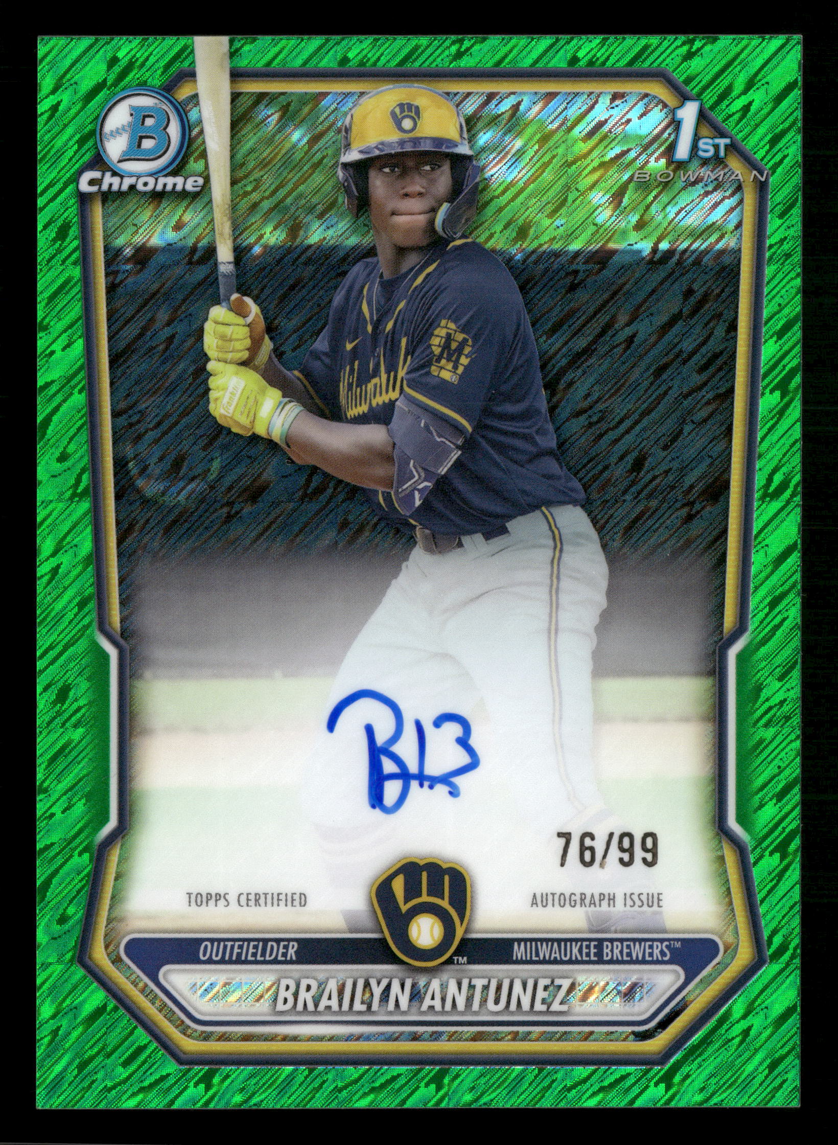 2026 Bowman #CPA-BA Brailyn Antunez Prospect Auto Green Shimmer #/99