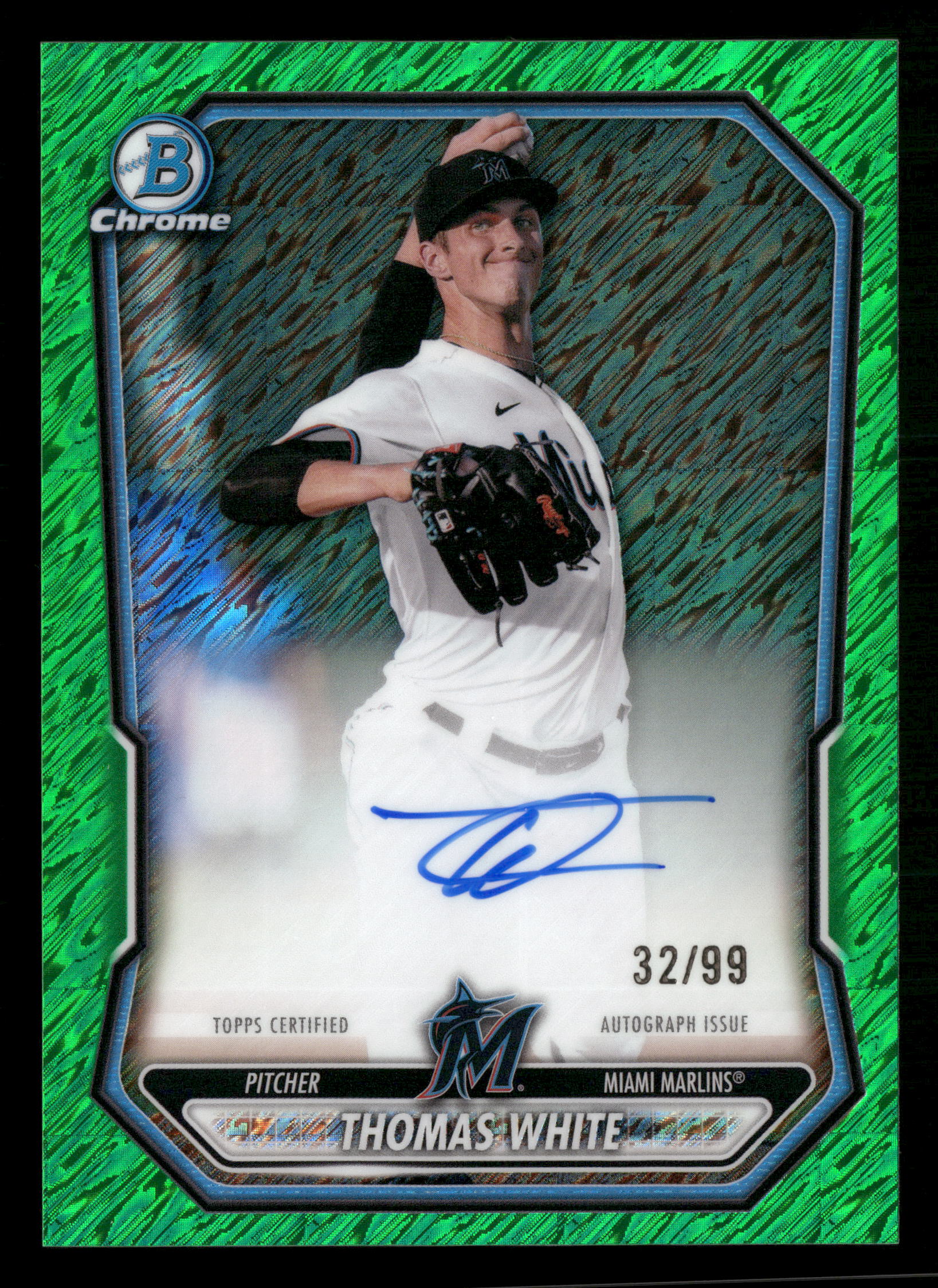 2026 Bowman #CPA-TW Thomas White Prospect Auto Green Shimmer #/99