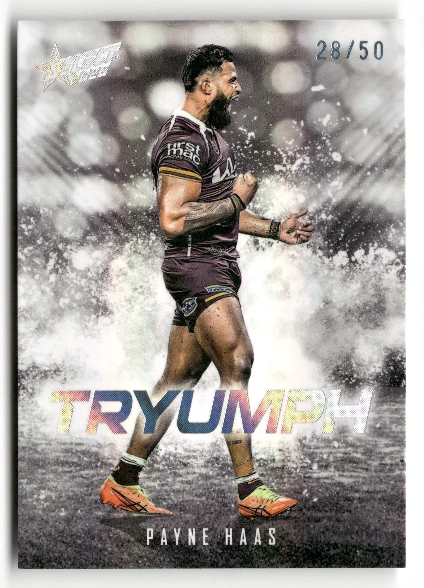 2026 SELECT NRL LEAGUE HEROES TRYUMPH BLACK Payne Haas #28/50