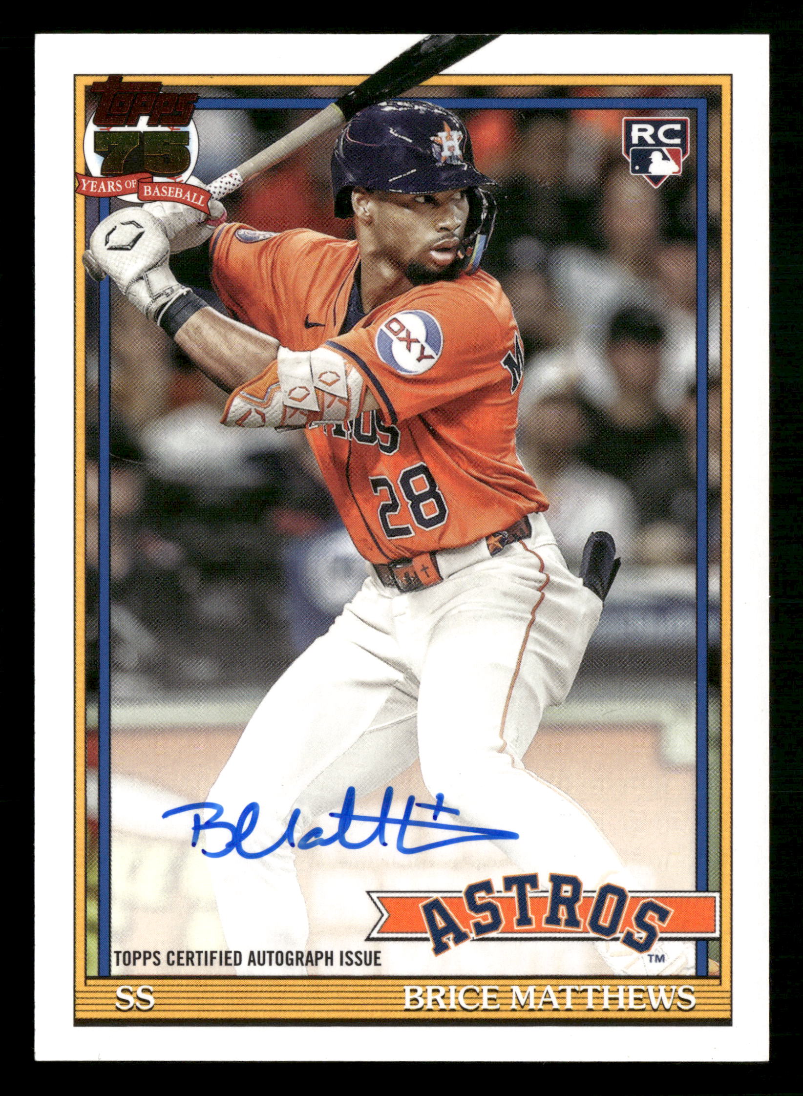 2026 Series One #91A-BM Brice Matthews 1991 Topps Baseball Auto