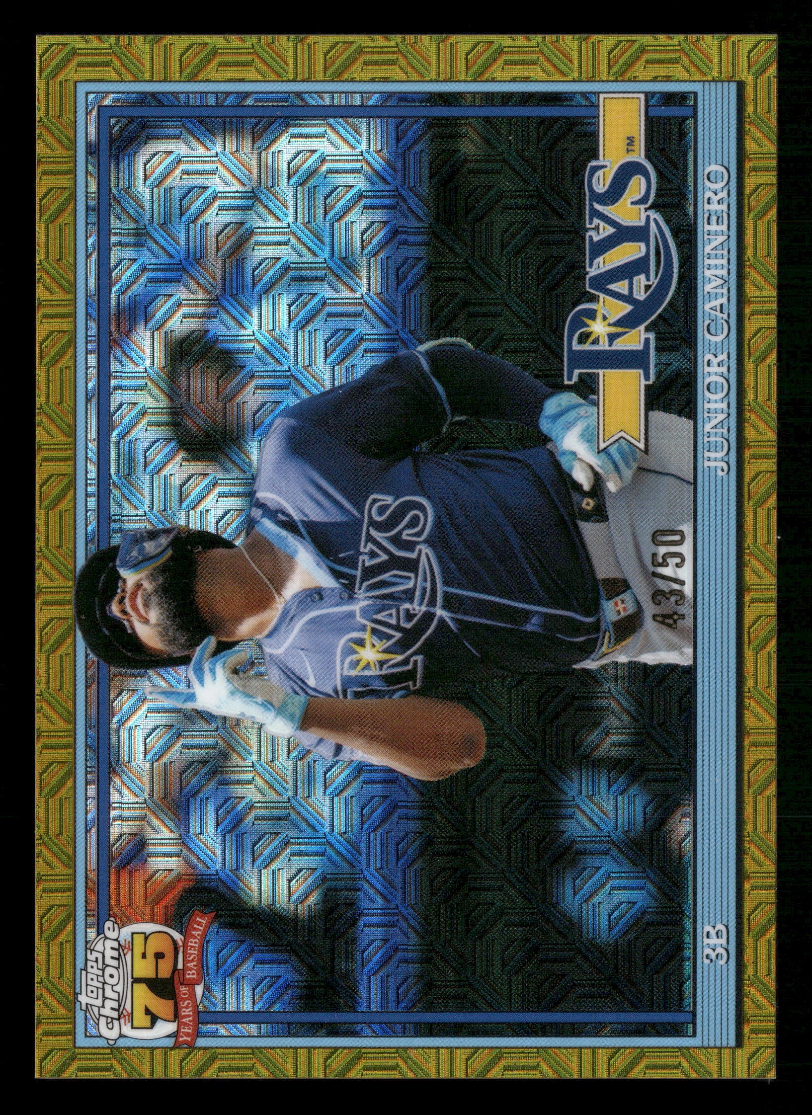 2026 Series One #91C-2 Junior Caminero Chrome Gold Refractor #/50