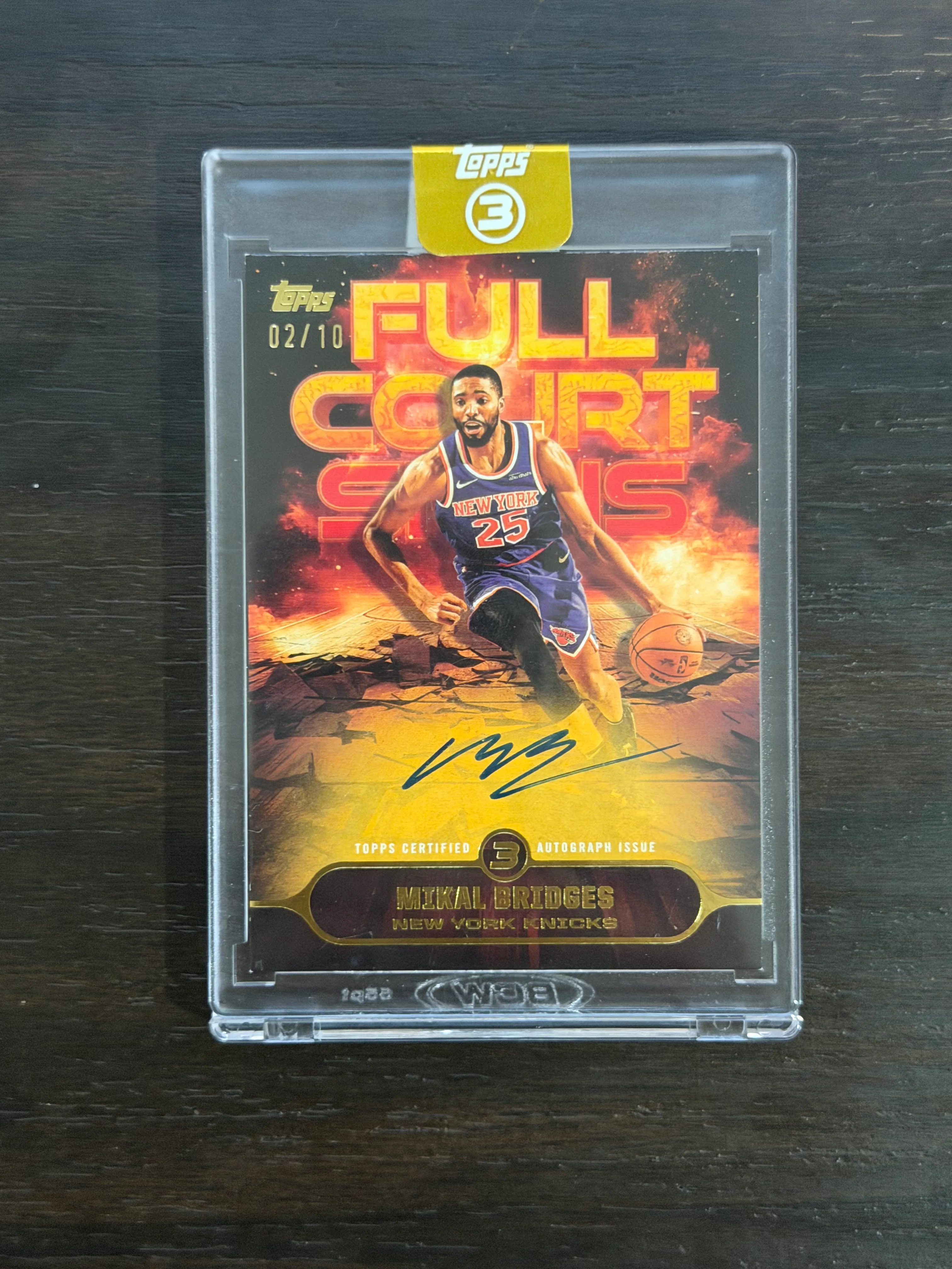 2026 Topps 3 platinum #FS-MB Mikal Bridges /10 On Card Auto