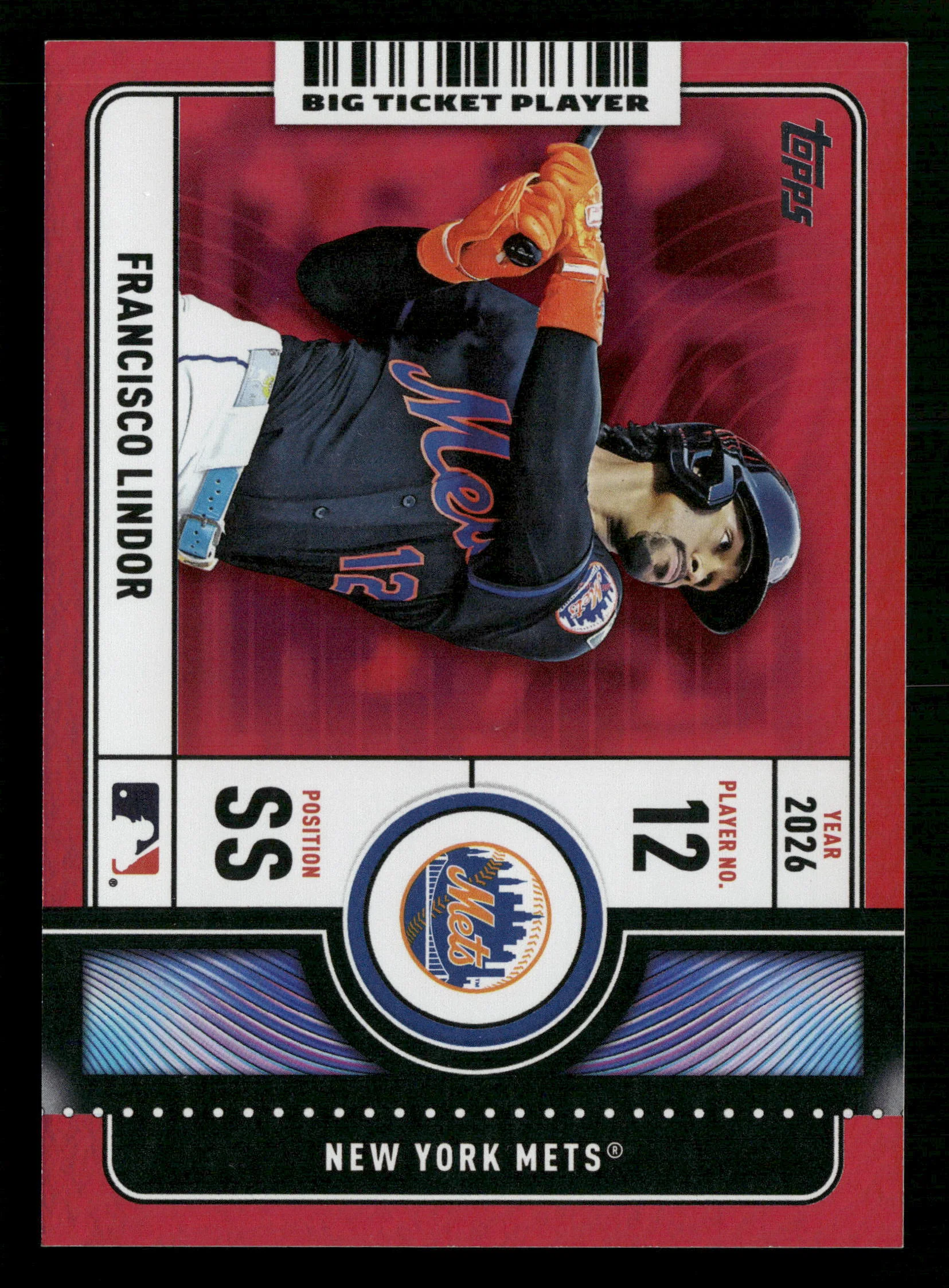 2026 Topps #BTP-10 Francisco Lindor Big Ticket Players Red Foil #/5