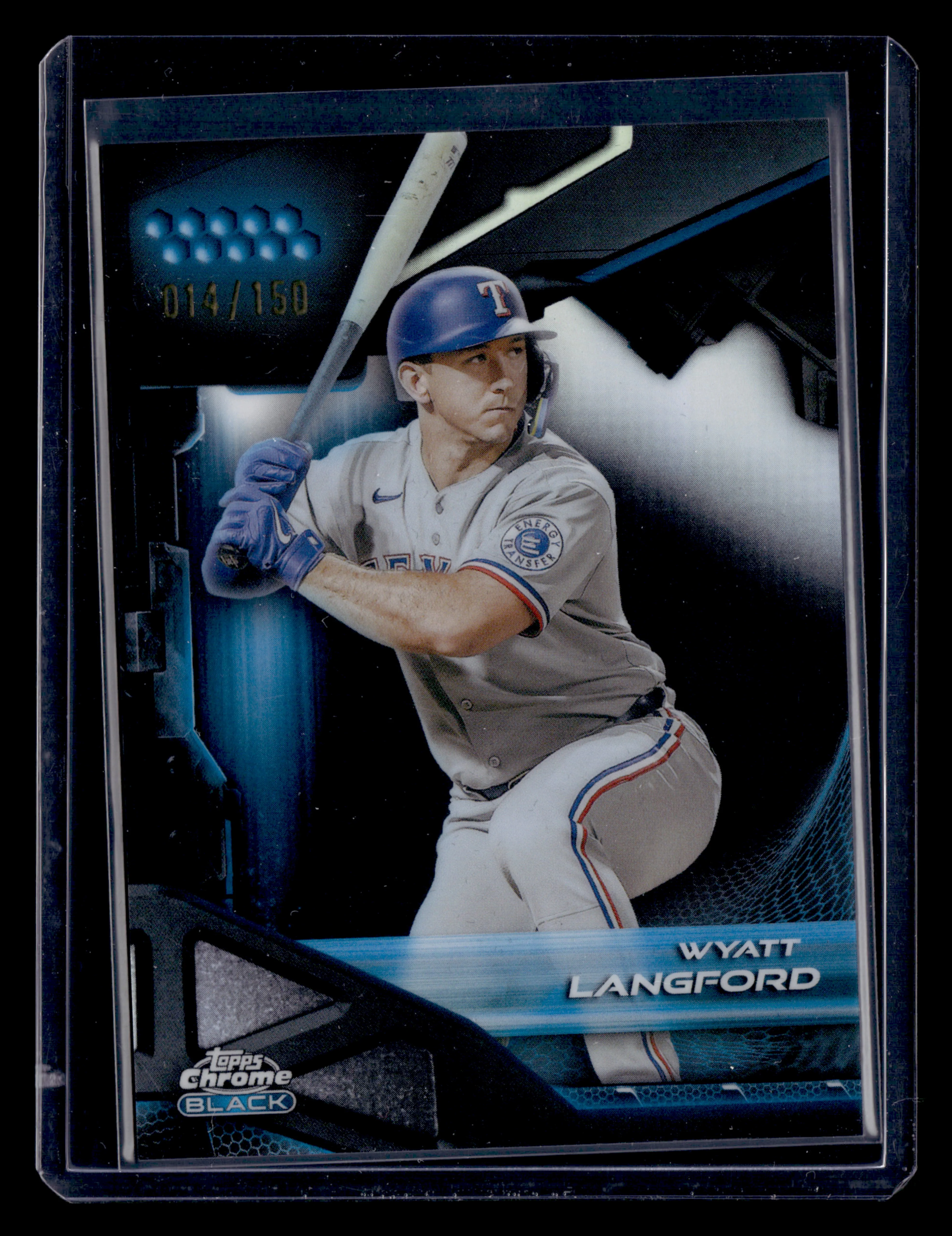 2026 Topps Chrome Black #108 Wyatt Langford Blue Refractor #/150