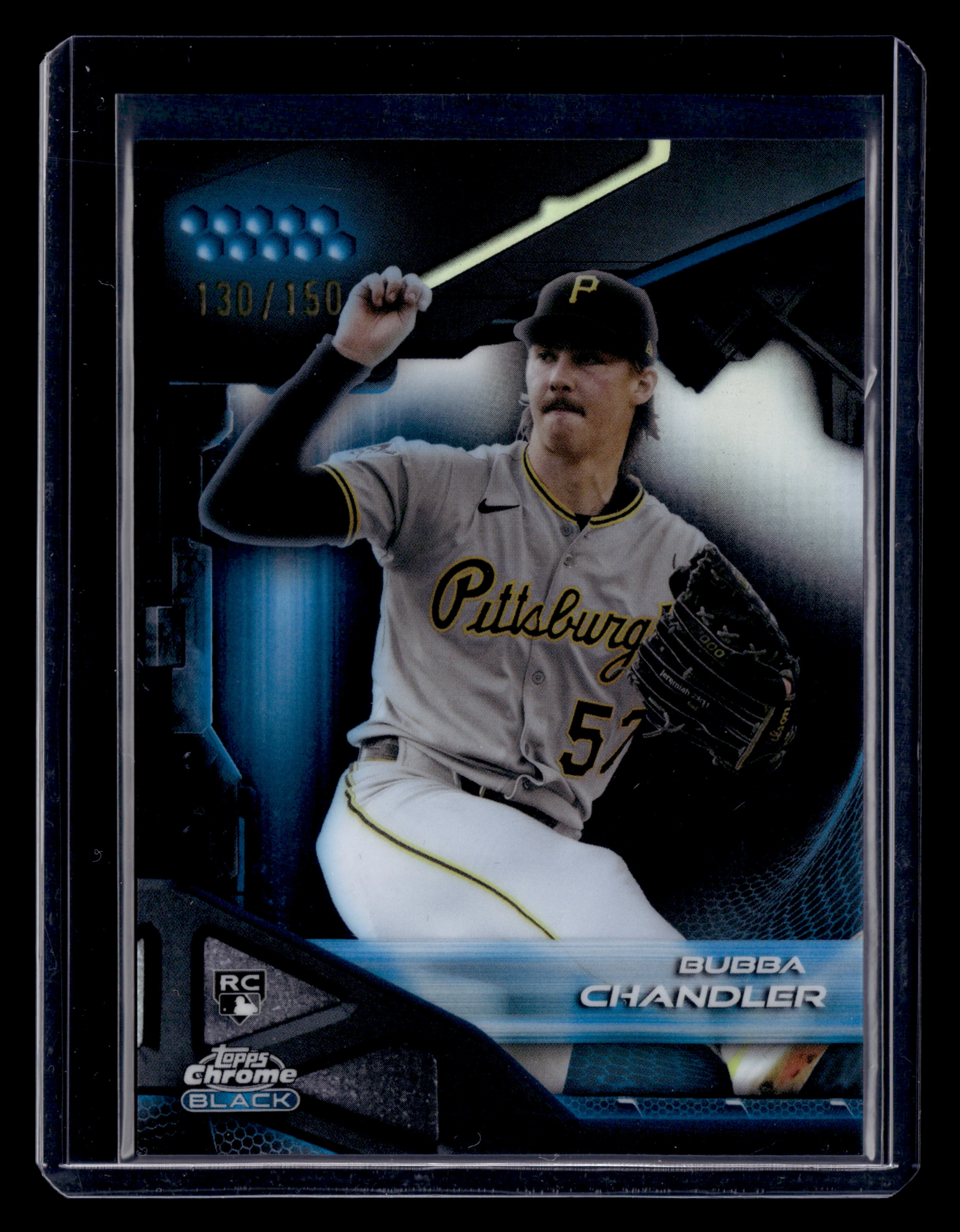 2026 Topps Chrome Black #17 Bubba Chandler Blue Refractor #/150 Rookie
