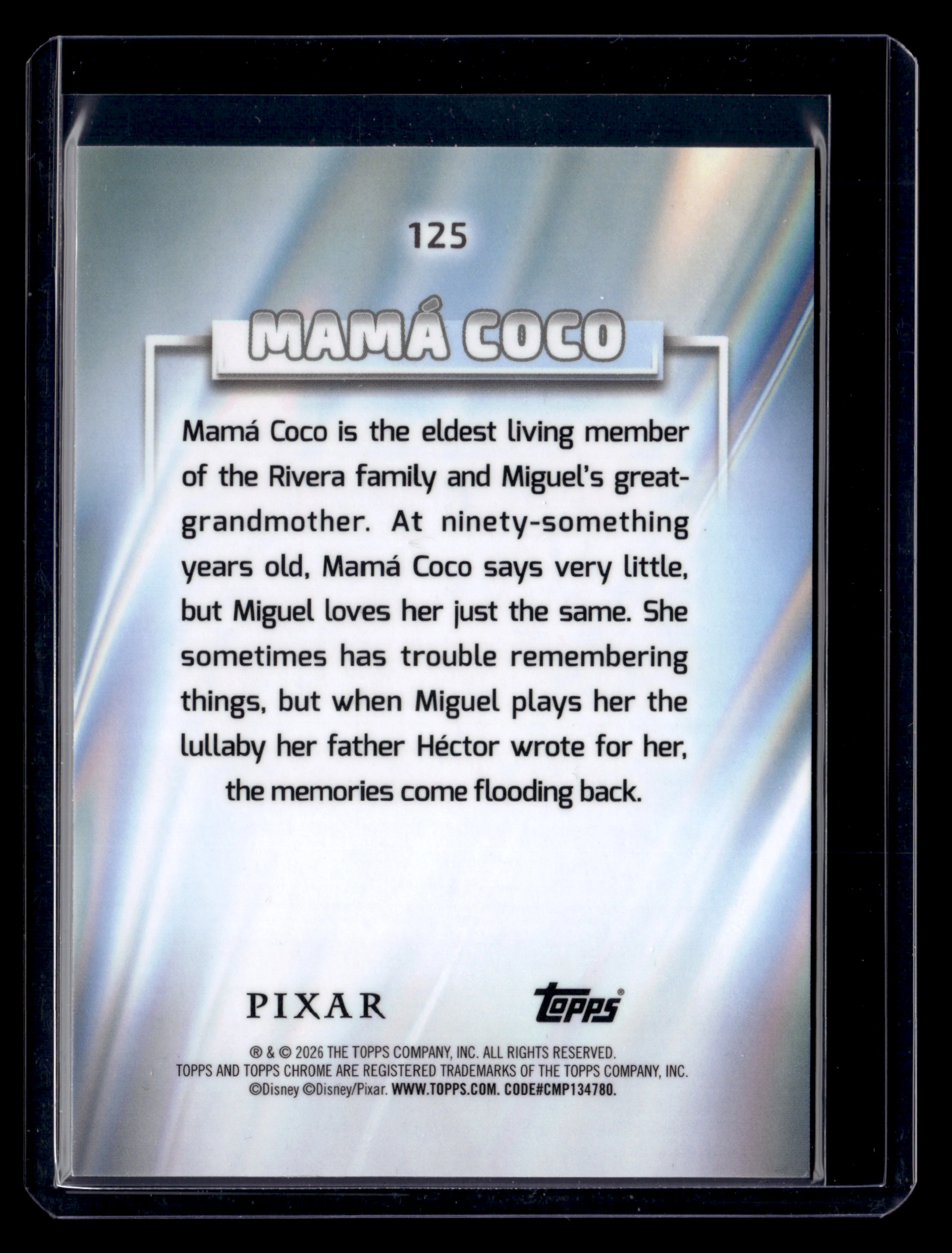 2026 Topps Chrome Disney 125 Mana Coco Pink Refractor /250 - Image 2