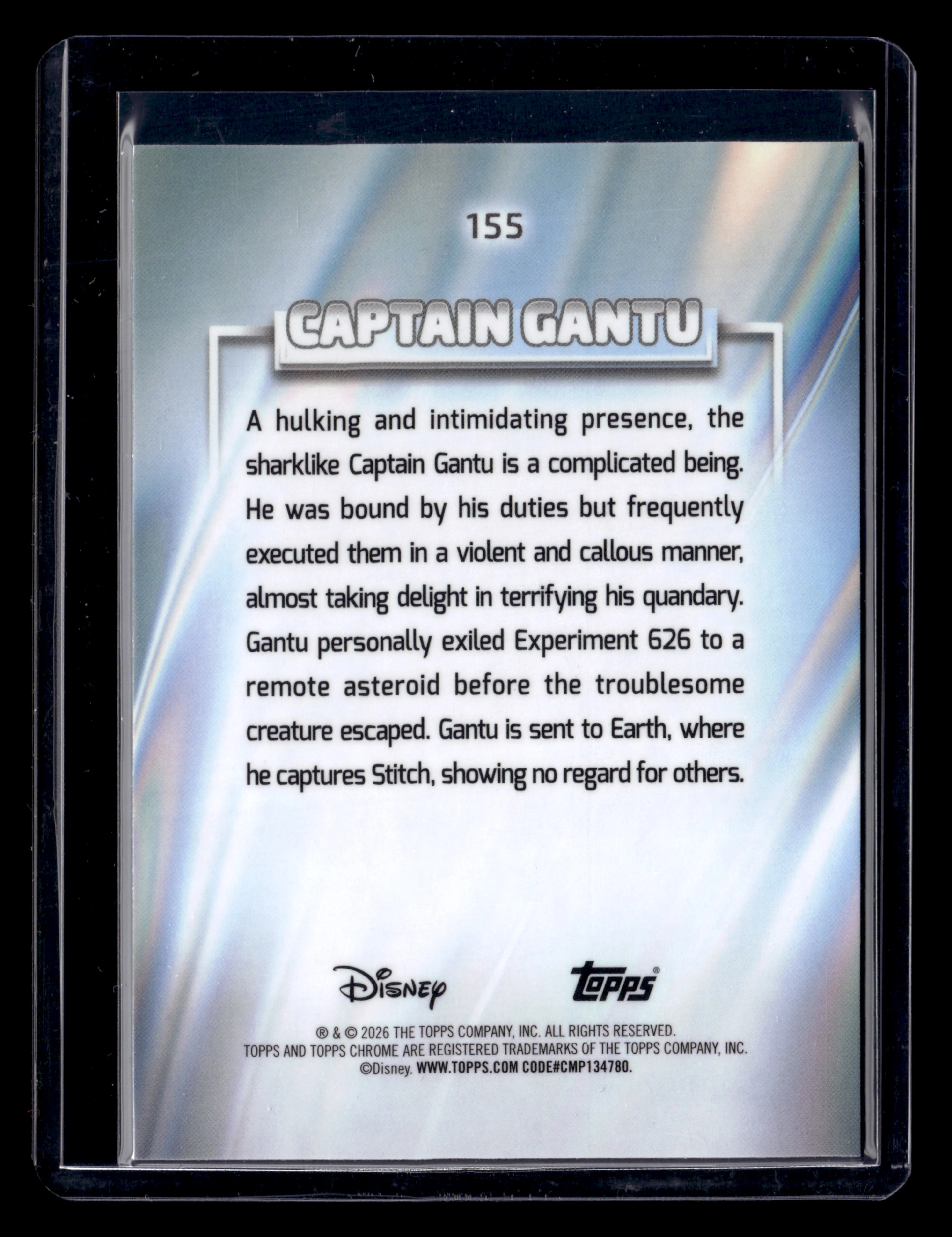 2026 Topps Chrome Disney 155 Captain Gantu /101 - Image 2