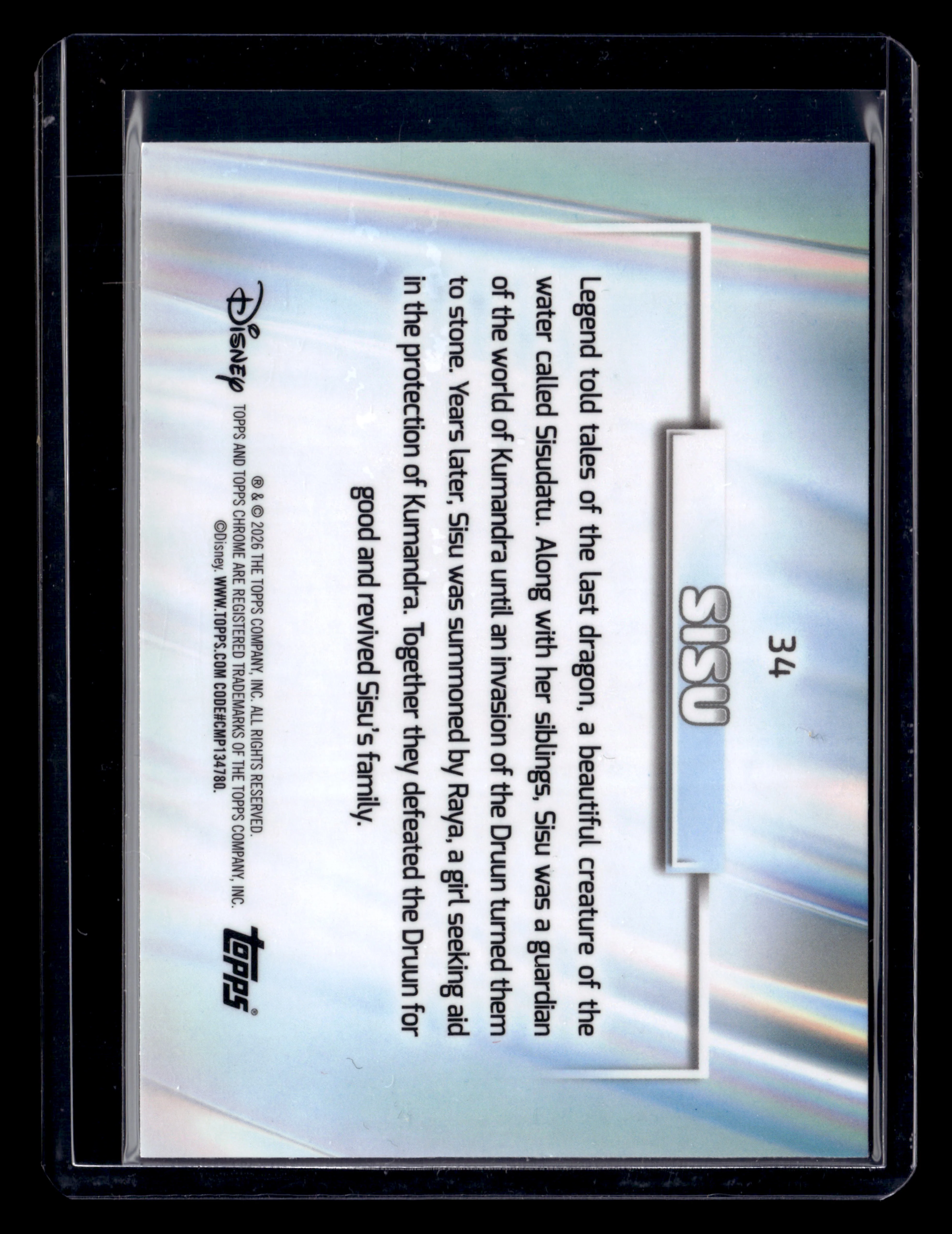 2026 Topps Chrome Disney 34 Sisu Blue Wave /150 - Image 2