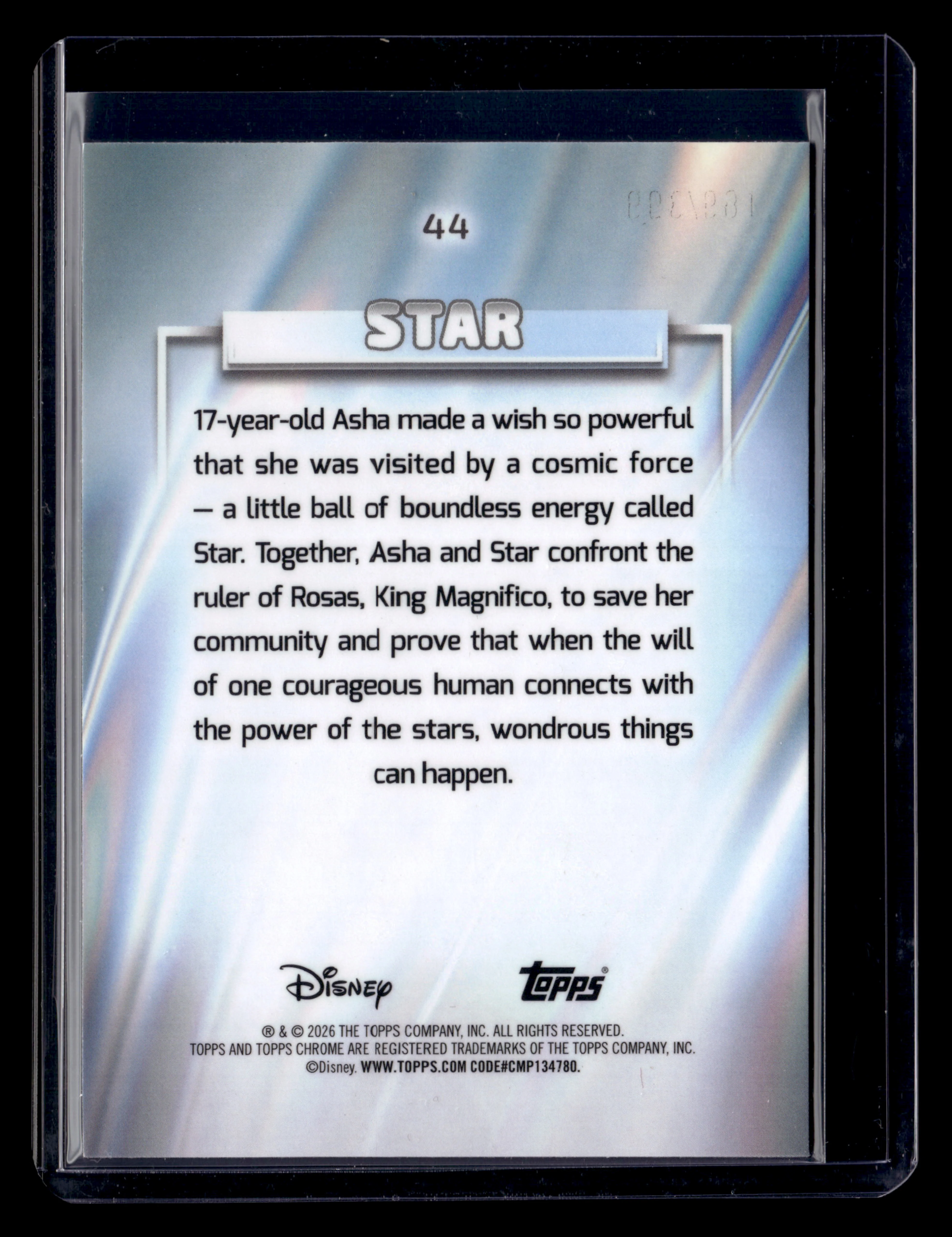 2026 Topps Chrome Disney 44 Star Magenta Refractor /399 - Image 2