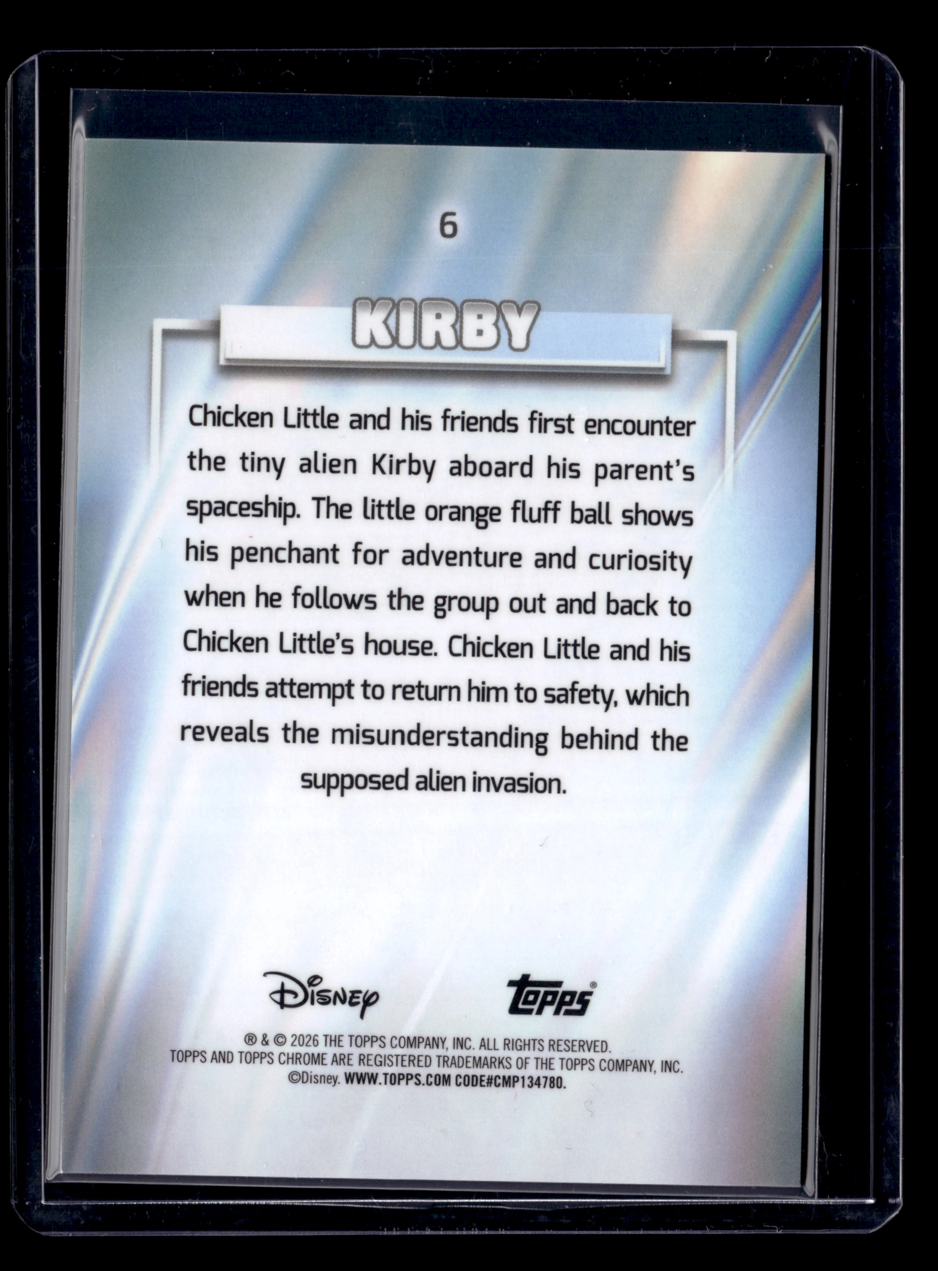 2026 Topps Chrome Disney 6 Kirby Gold Refractor /50 - Image 2
