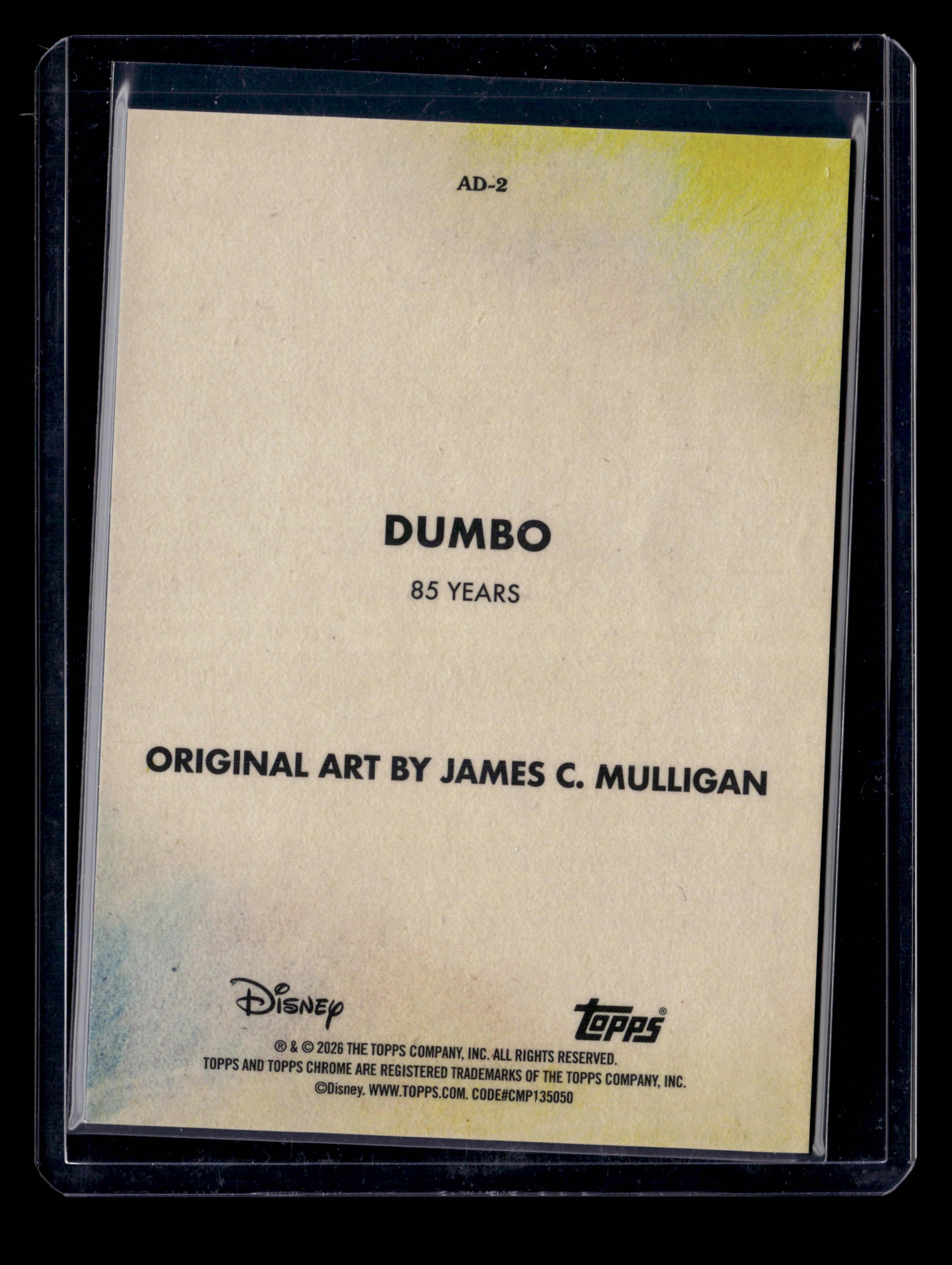2026 Topps Chrome Disney AD-2 Dumbo Art Of Disney SSP - Image 2