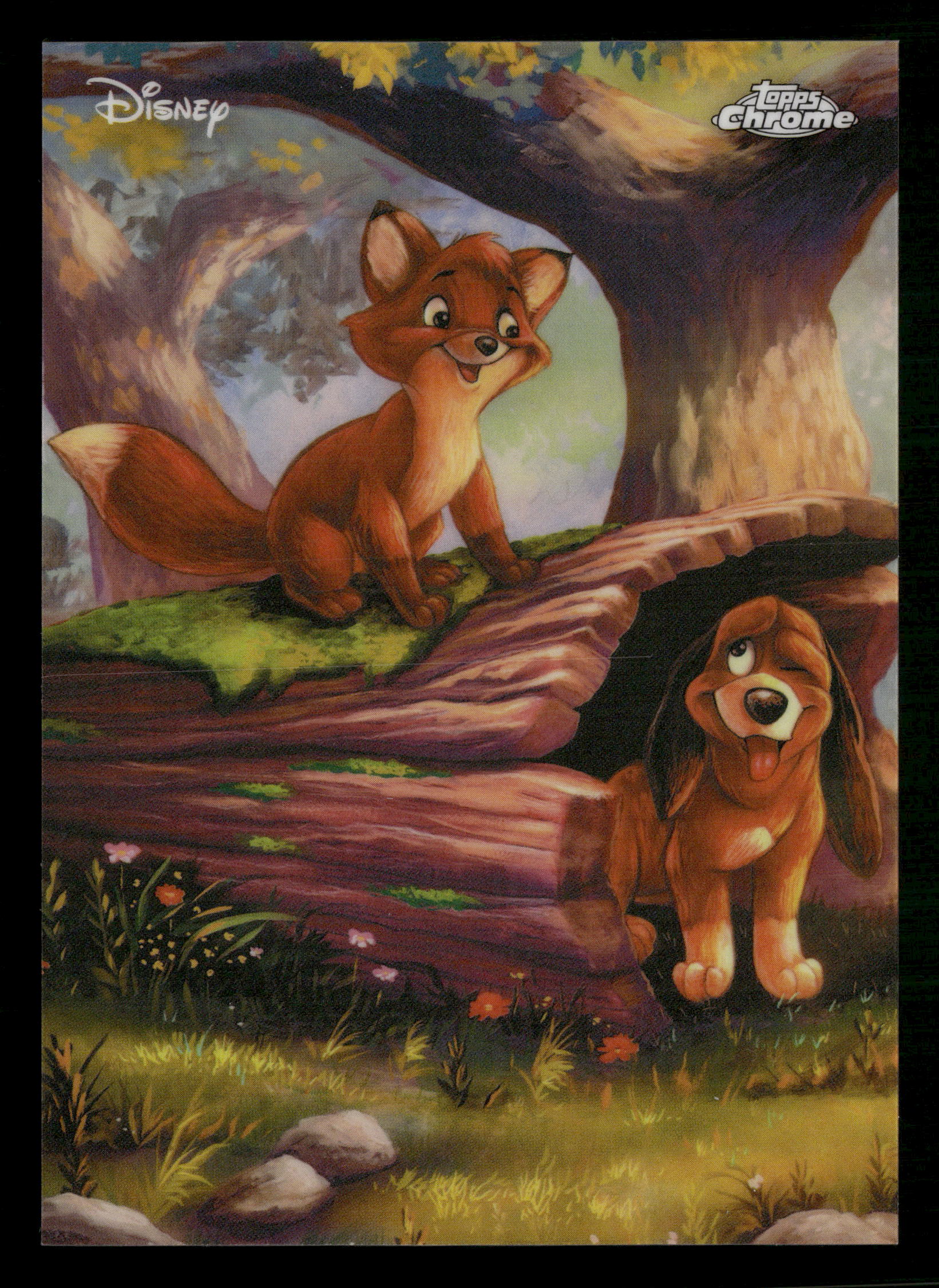 2026 Topps Chrome Disney AD-5 The Art of Disney Fox and the Hound SSP