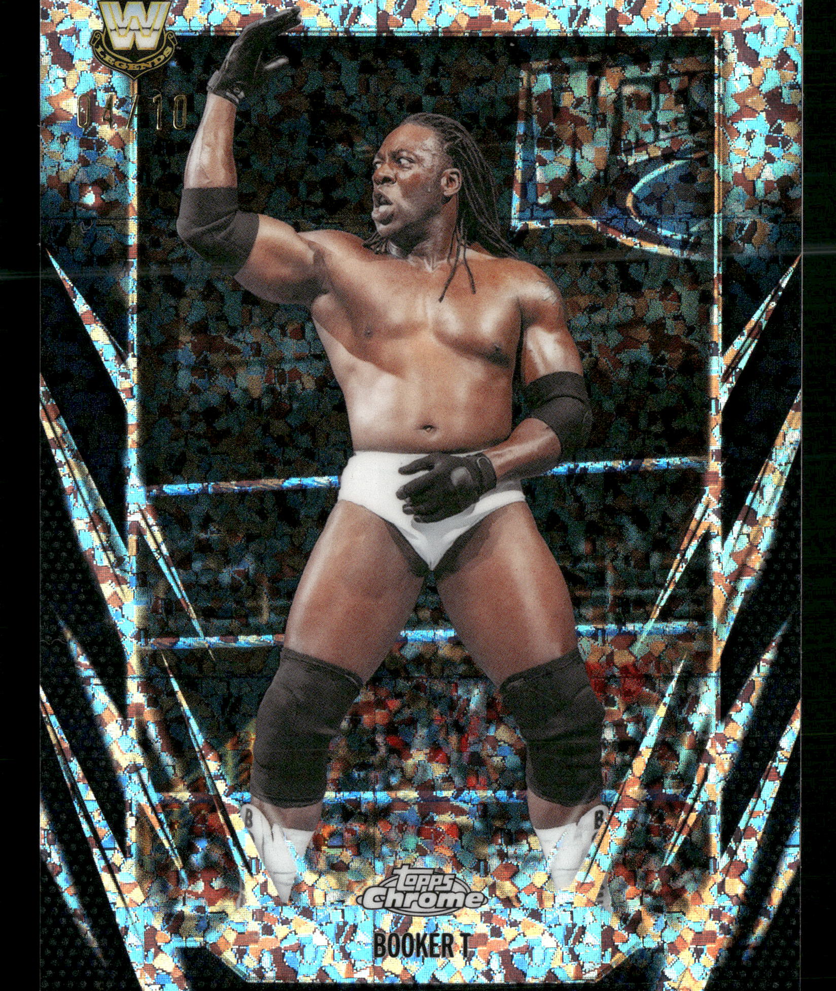 2026 Topps Chrome WWE #71 Booker T Black Refractor #/10 - Image 3