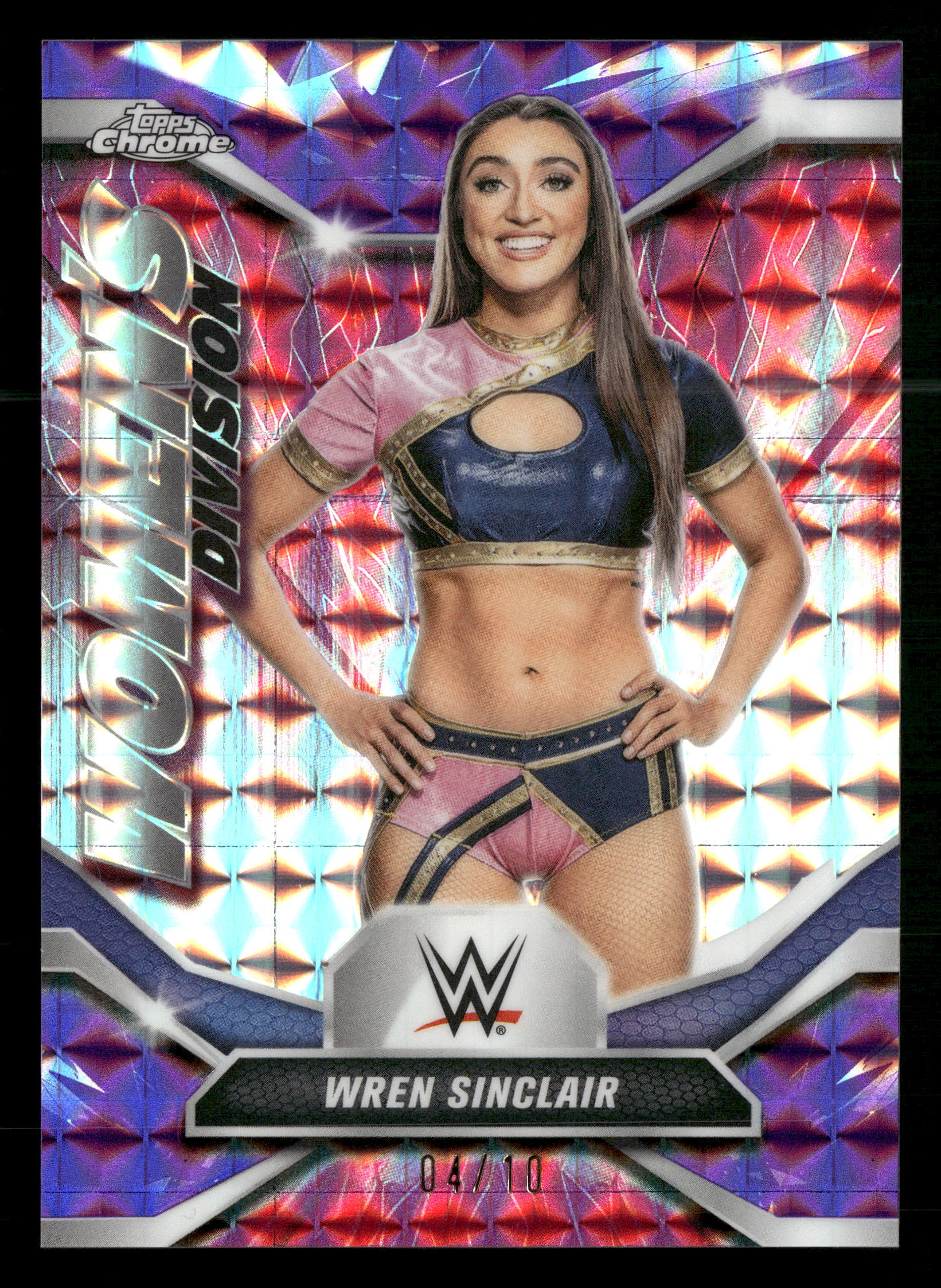 2026 Topps Chrome WWE #WDV-39 Wren Sinclair Black Refractor #/10