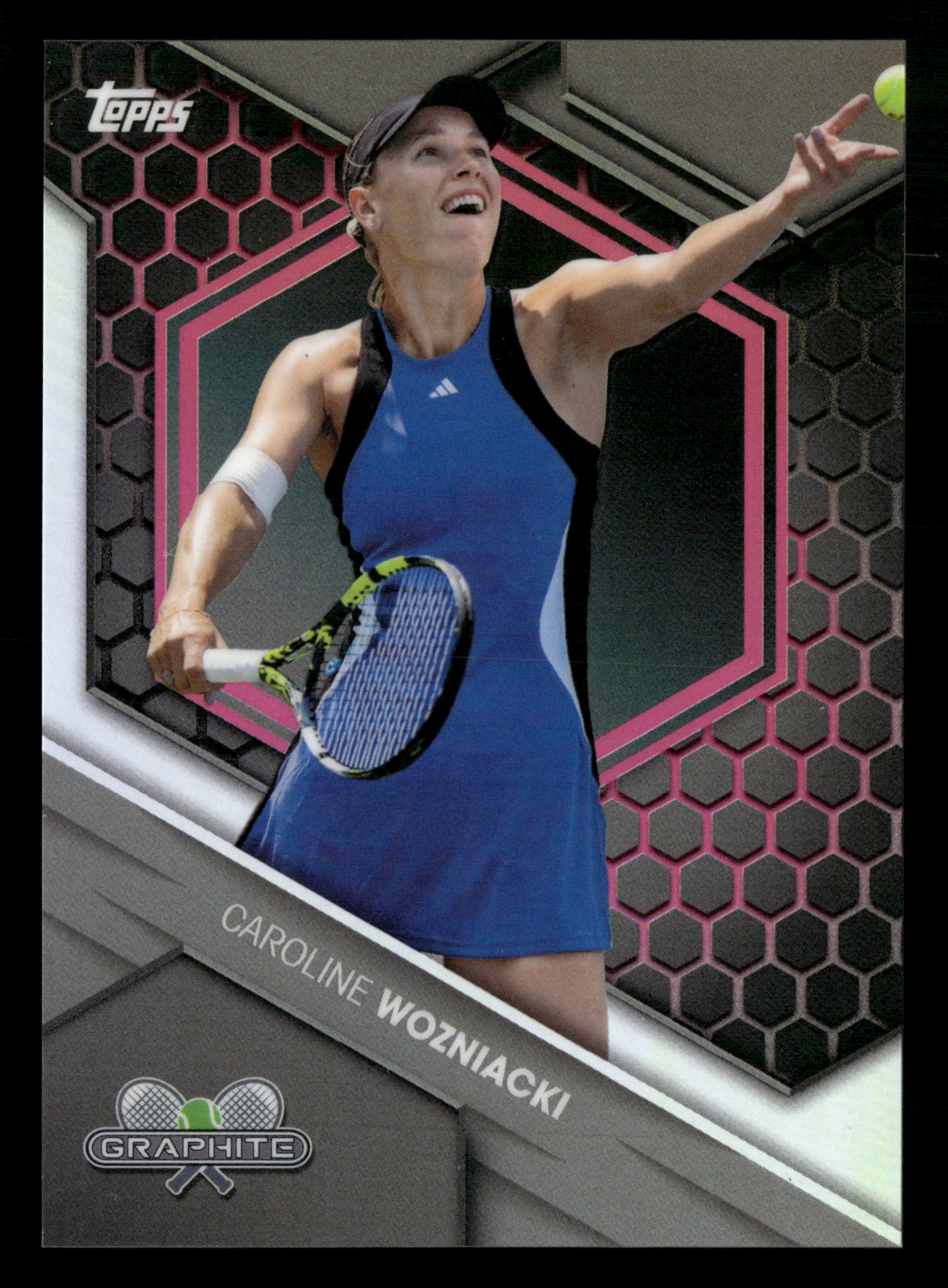 2026 Topps Graphite #20 Caroline Wozniacki Pink Refractor #/15