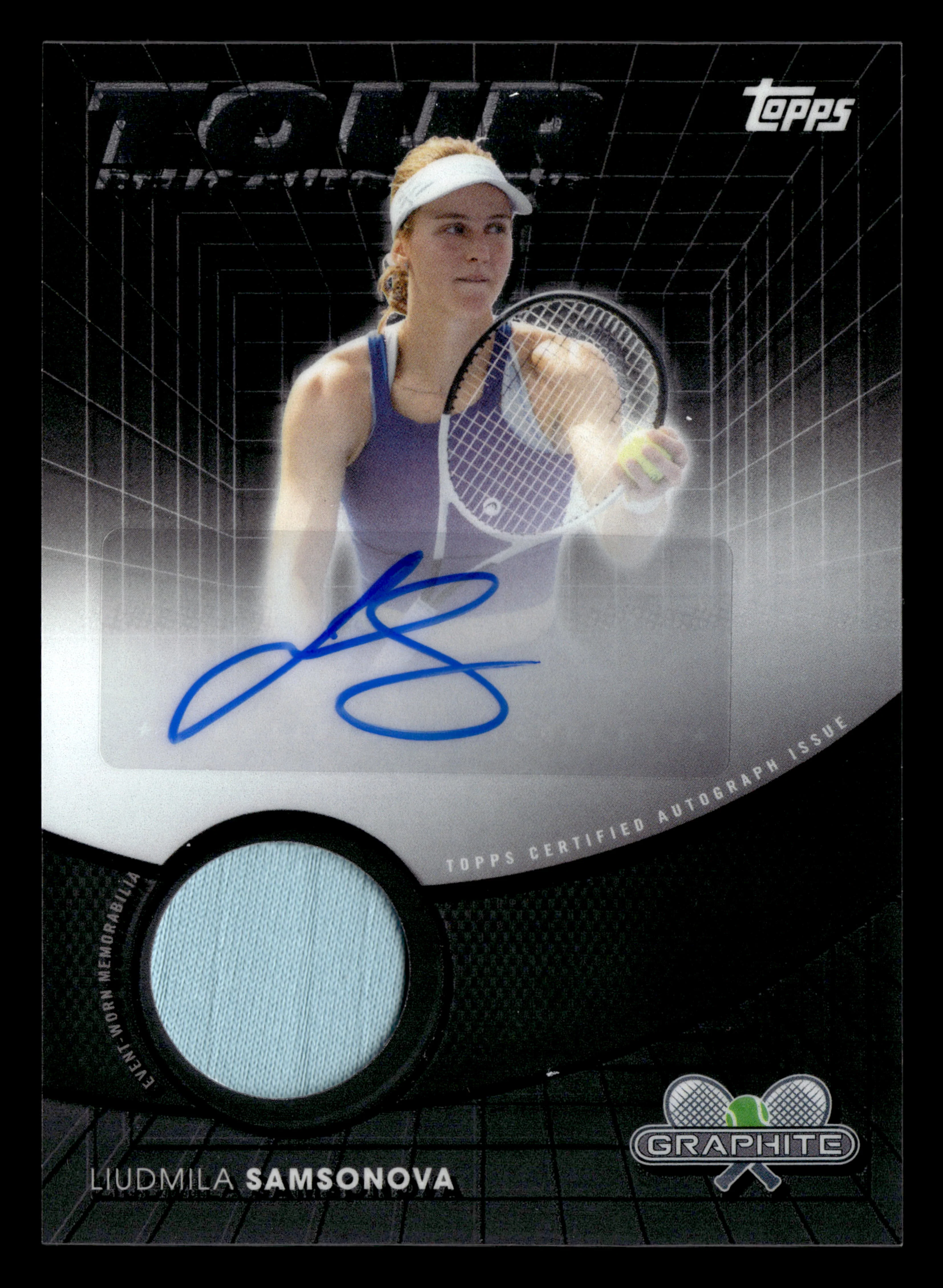 2026 Topps Graphite #TRA-LSA Liudmila Samsonova Tour Relic Autographs