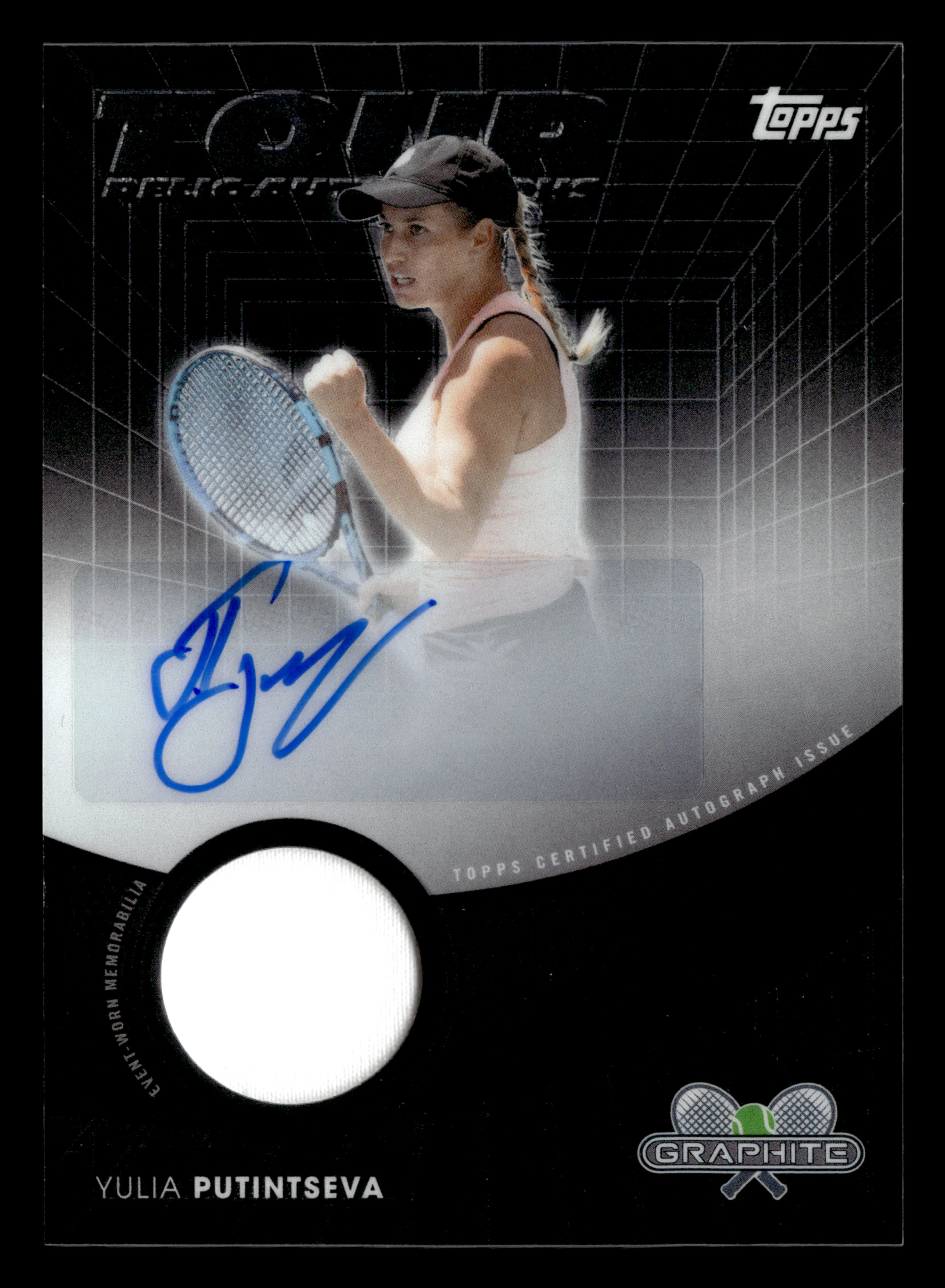 2026 Topps Graphite #TRA-YPA Yulia Putintseva Tour Relic Autographs