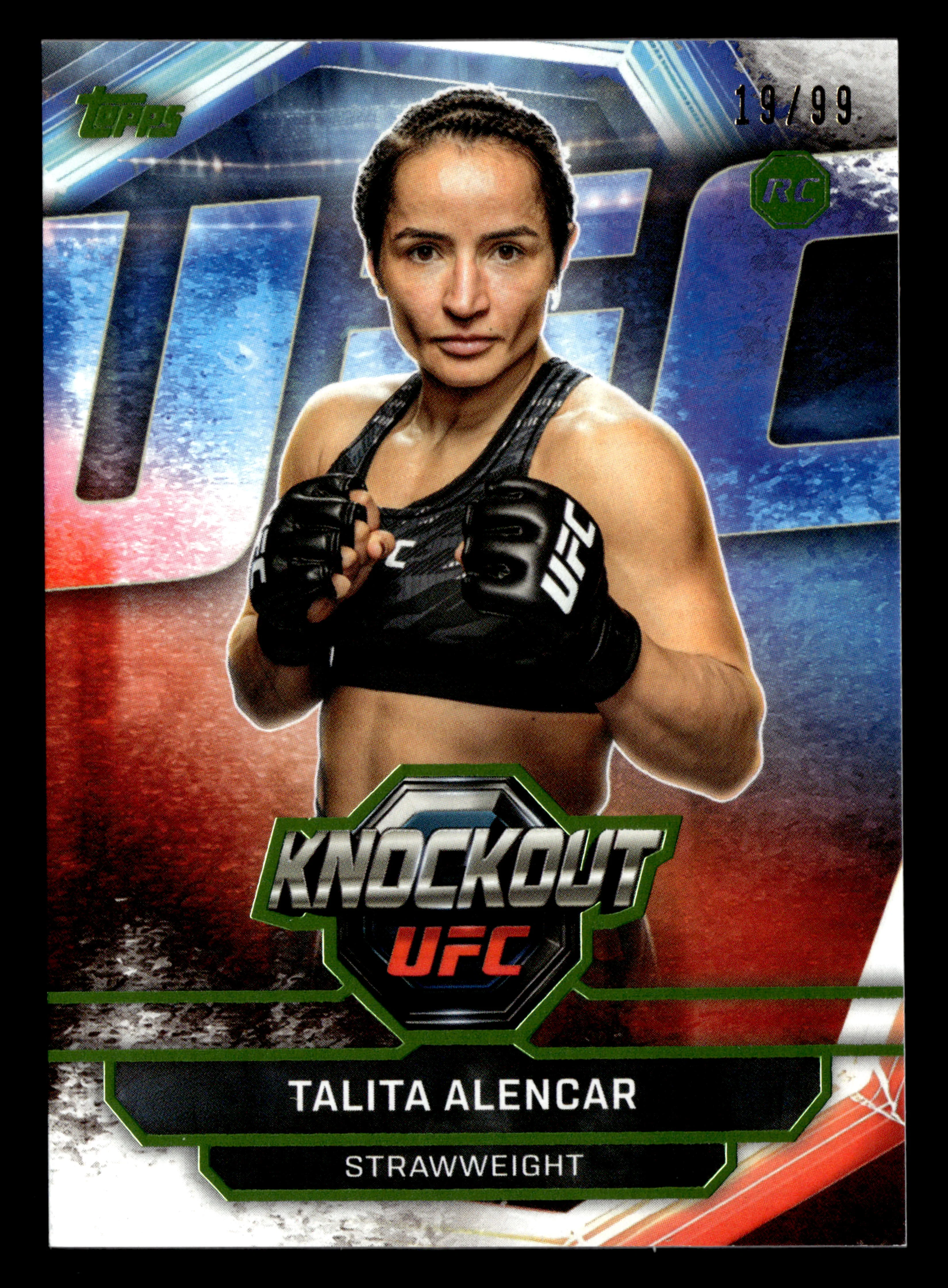 2026 Topps Knockout UFC #37 Talita Alencar Lime Green #/99