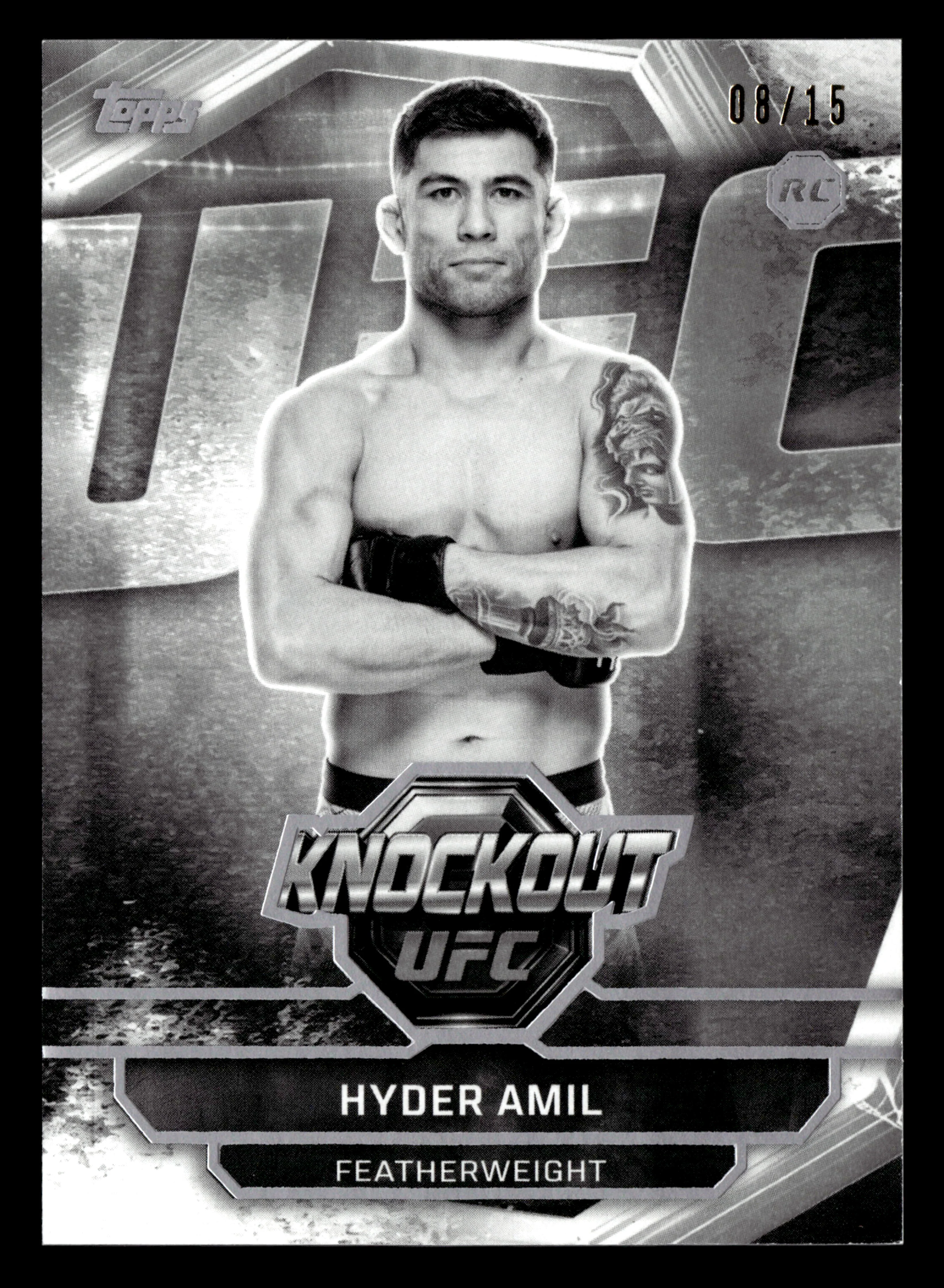 2026 Topps Knockout UFC #48 Hyder Amil Black & White #/15