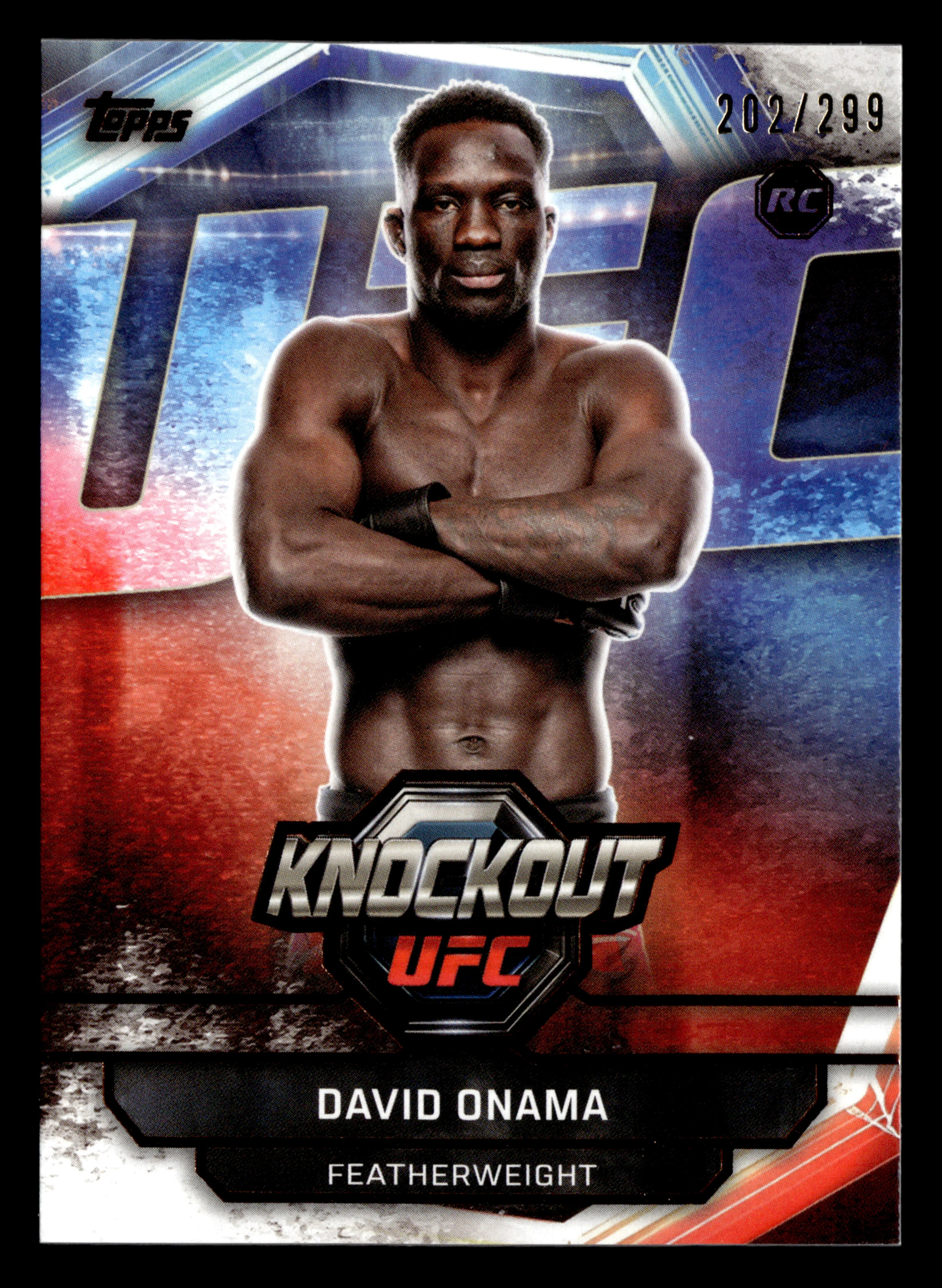 2026 Topps Knockout UFC #61 David Onama Bronze #/299