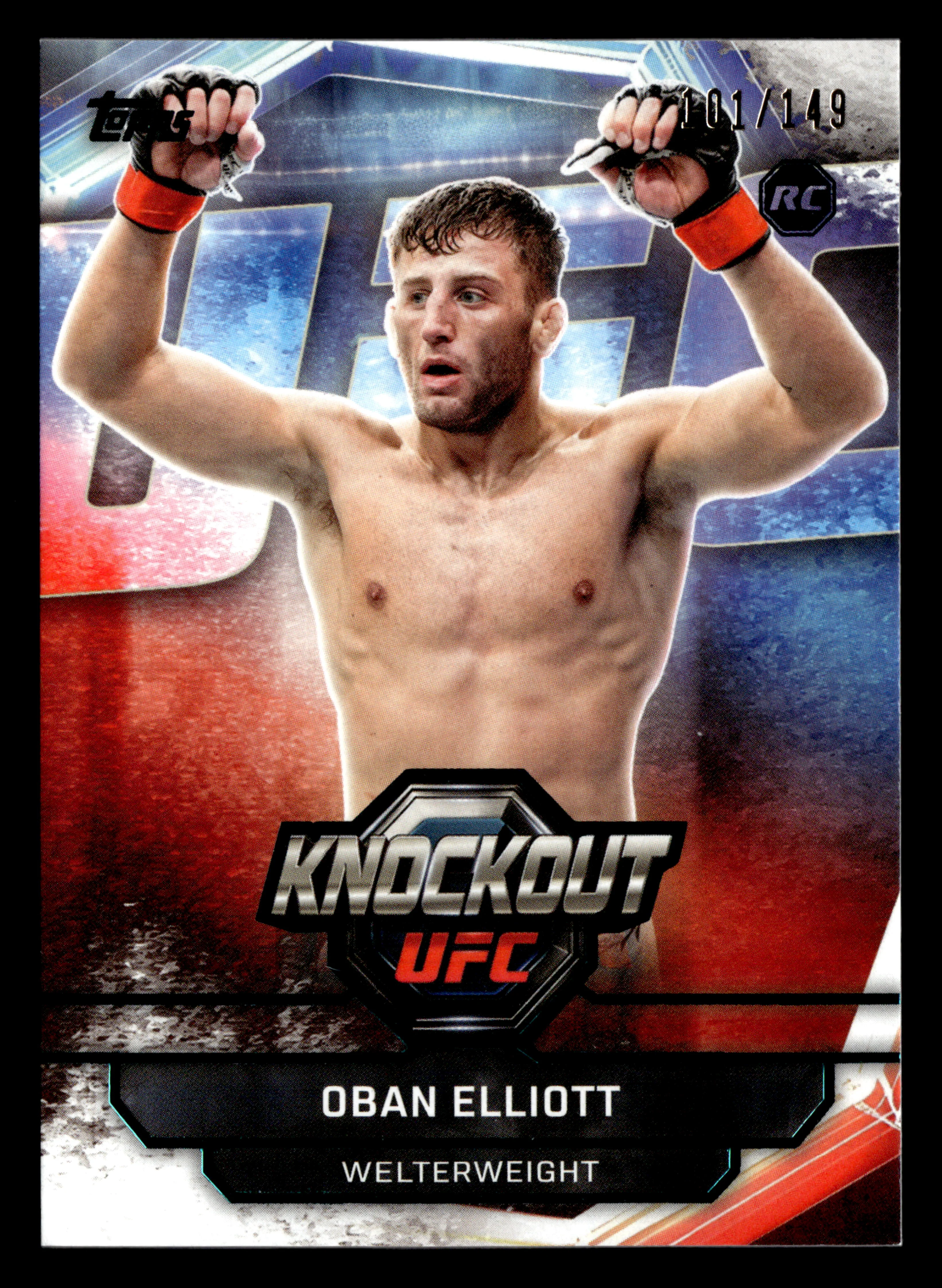 2026 Topps Knockout UFC #71 Oban Elliott Teal #/149