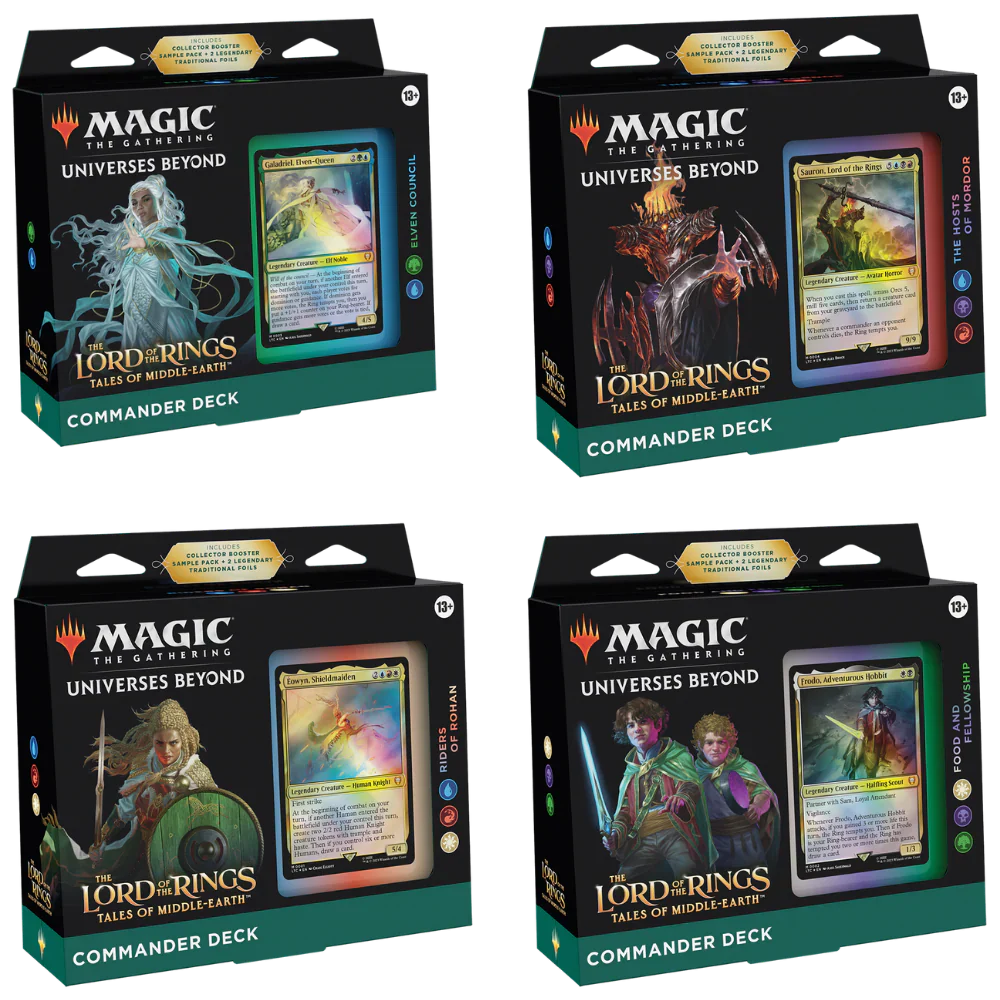 Magic the Gathering The Lord of the Rings Tales of Middle Earth Commander Decks (4 Decks Per Display)