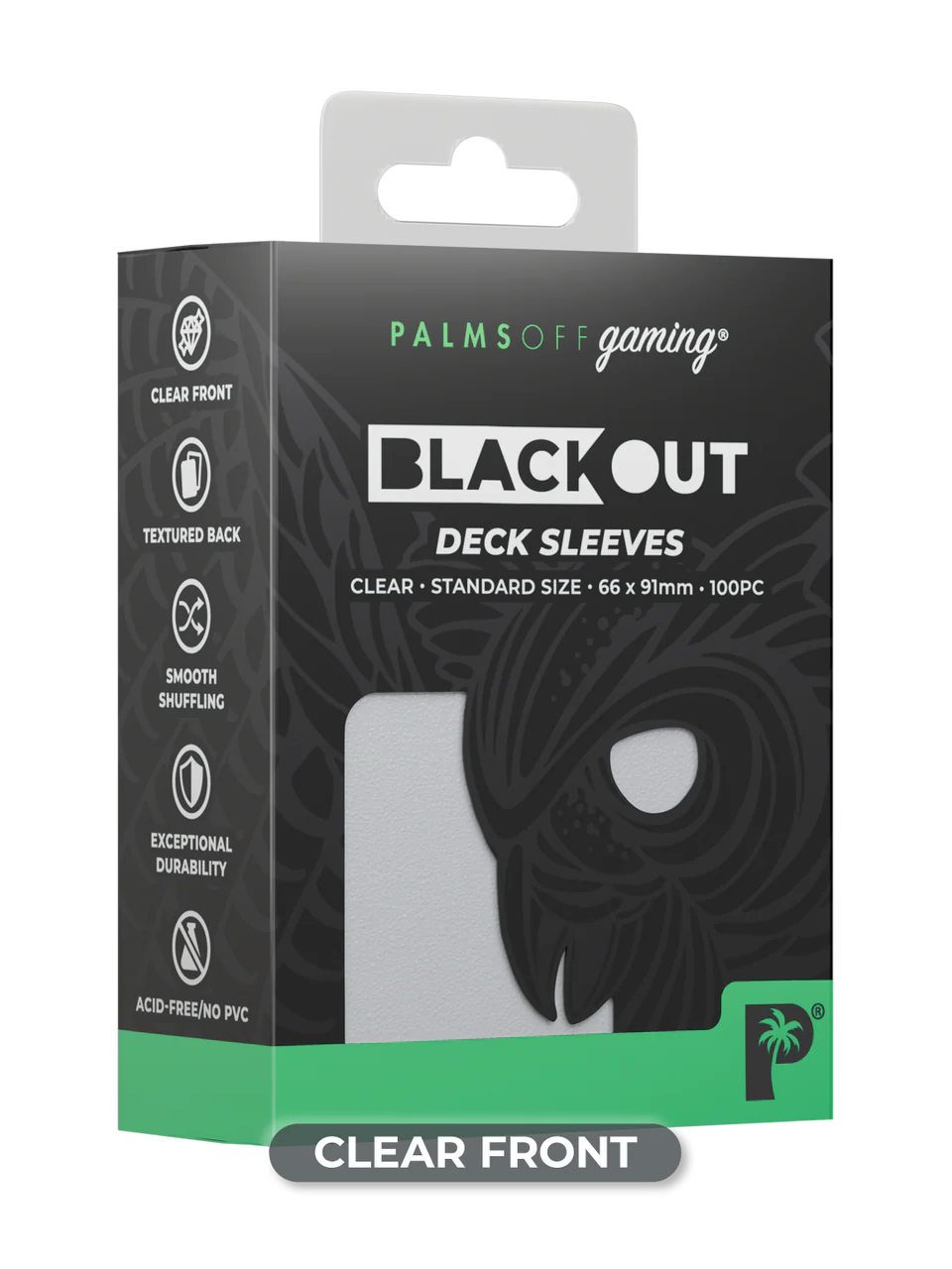 Palms Off Gaming Blackout Deck Sleeves Standard Size
