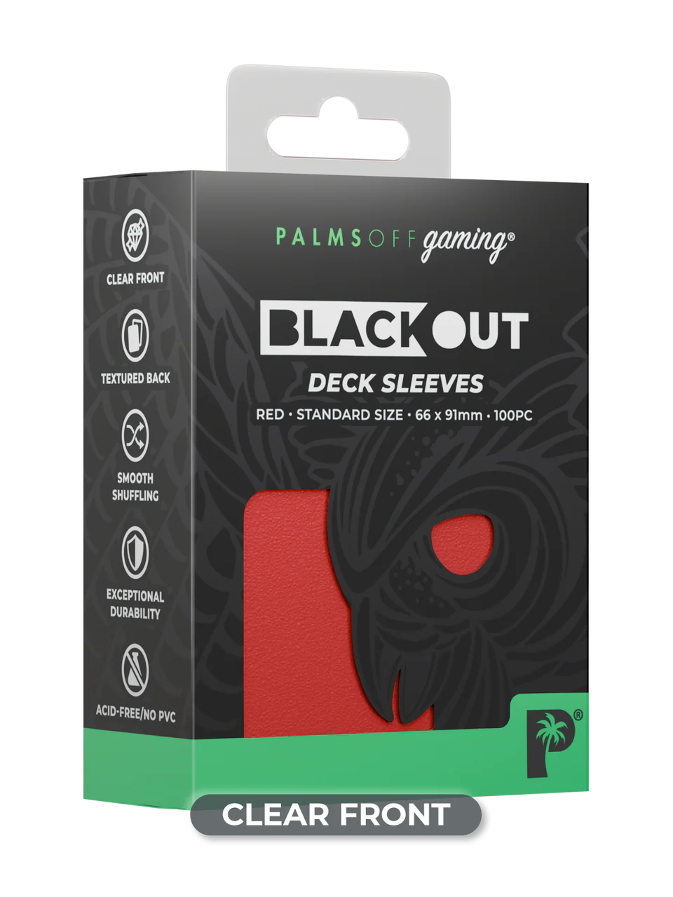 Palms Off Gaming Blackout Deck Sleeves Standard Size - Image 13