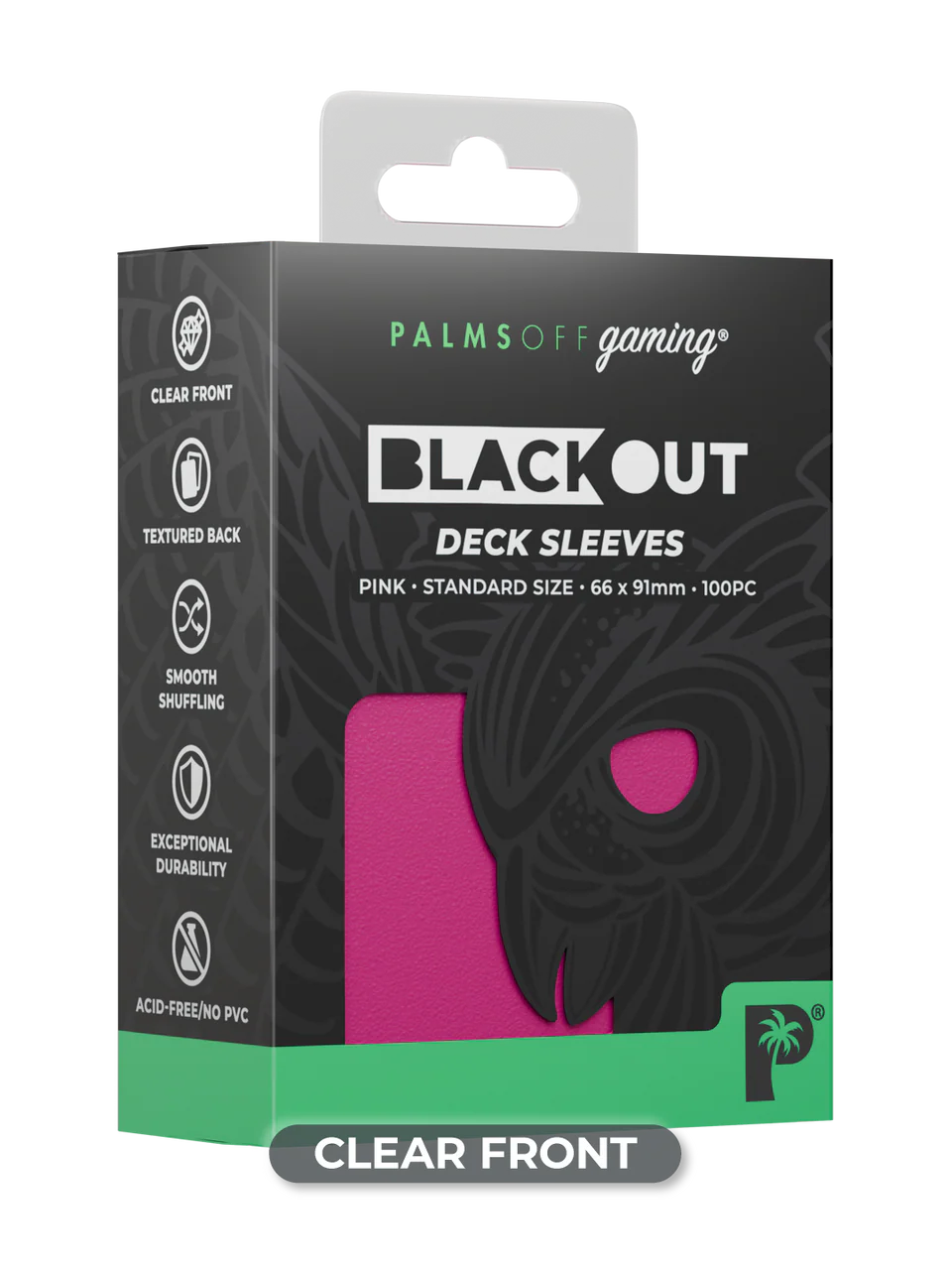 Palms Off Gaming Blackout Deck Sleeves Standard Size - Image 2