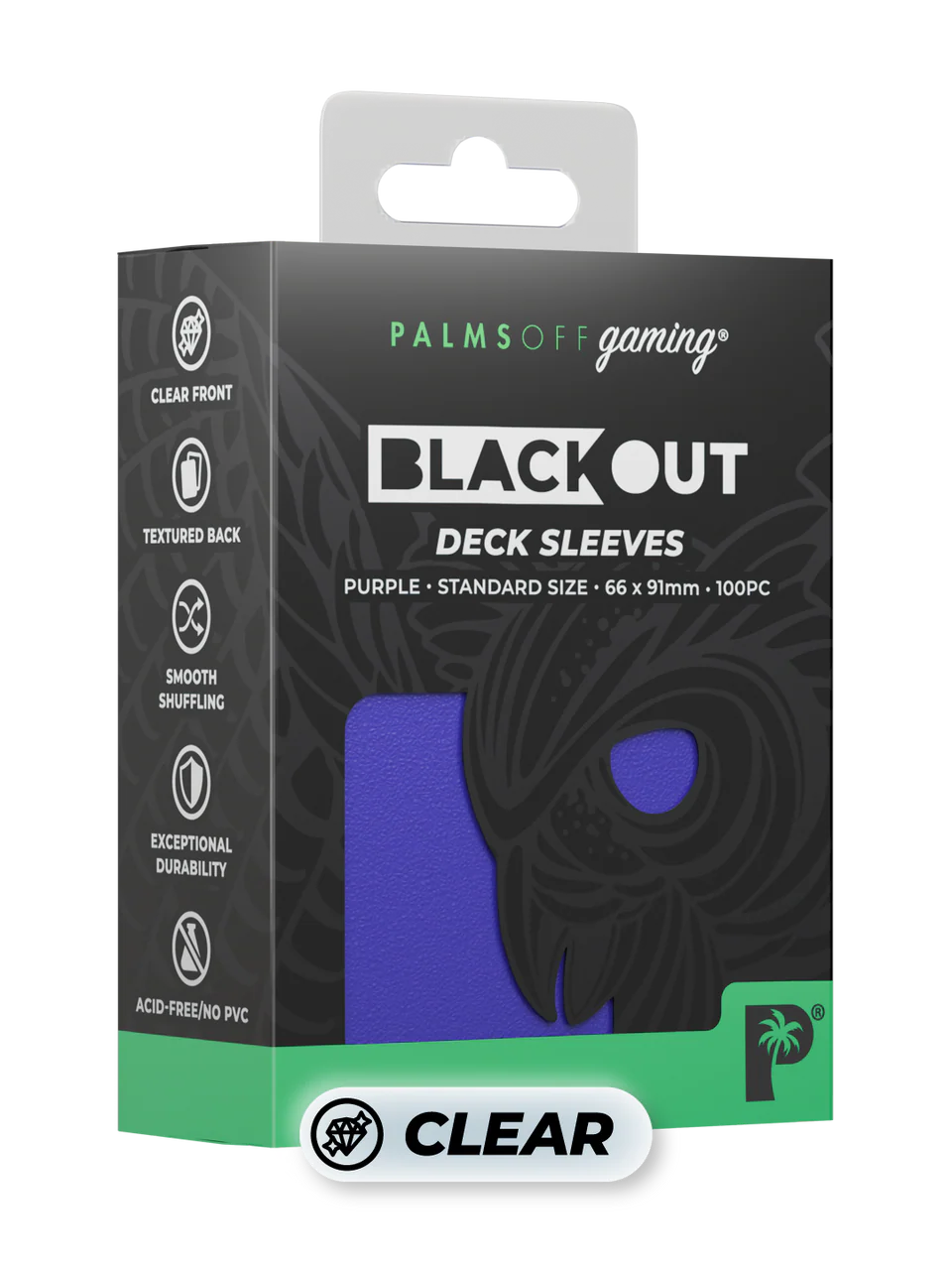 Palms Off Gaming Blackout Deck Sleeves Standard Size - Image 9
