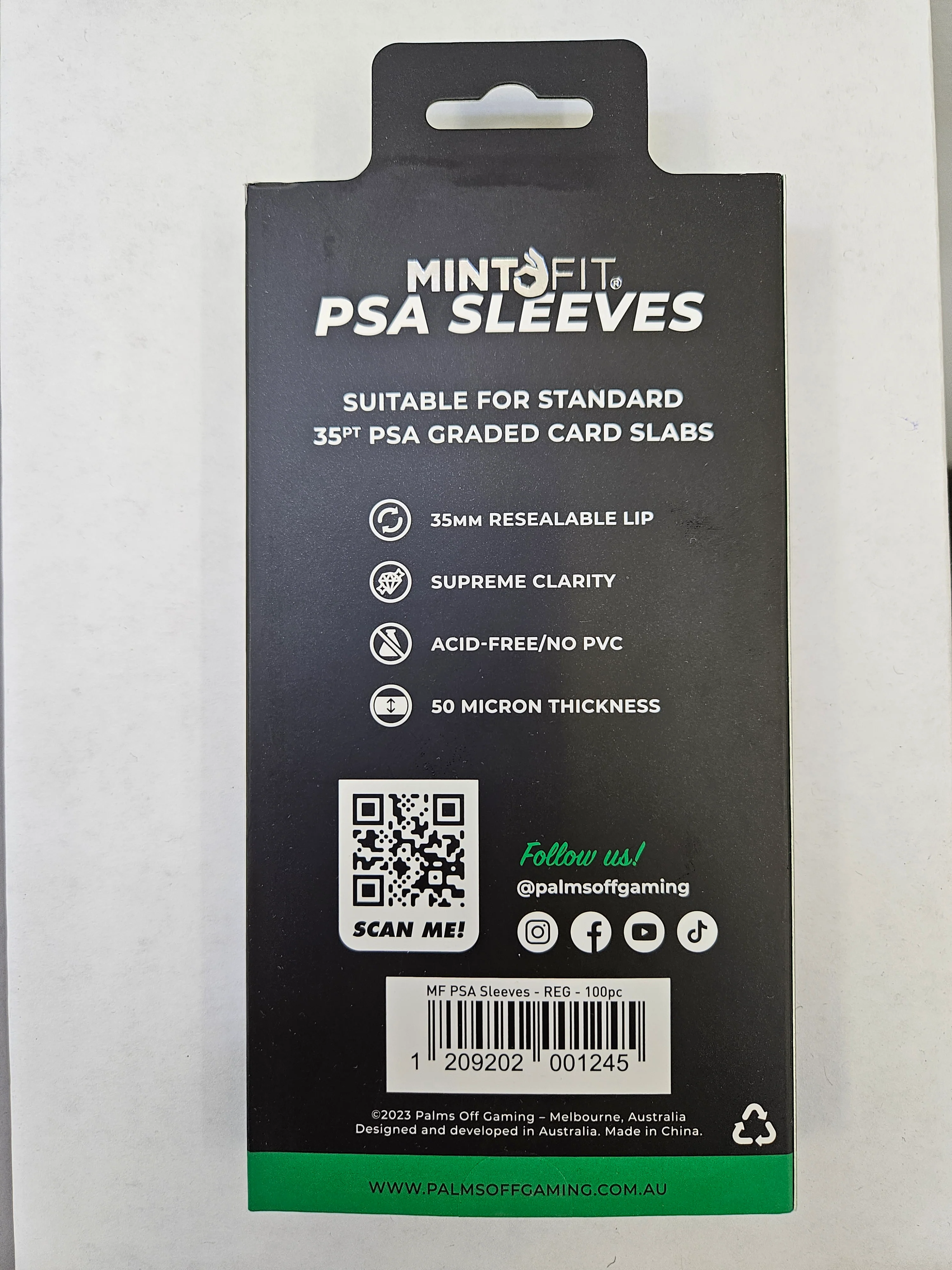 Palms Off Gaming PSA Sleeves Regular 100pc (for PSA Graded Cards) - Image 2